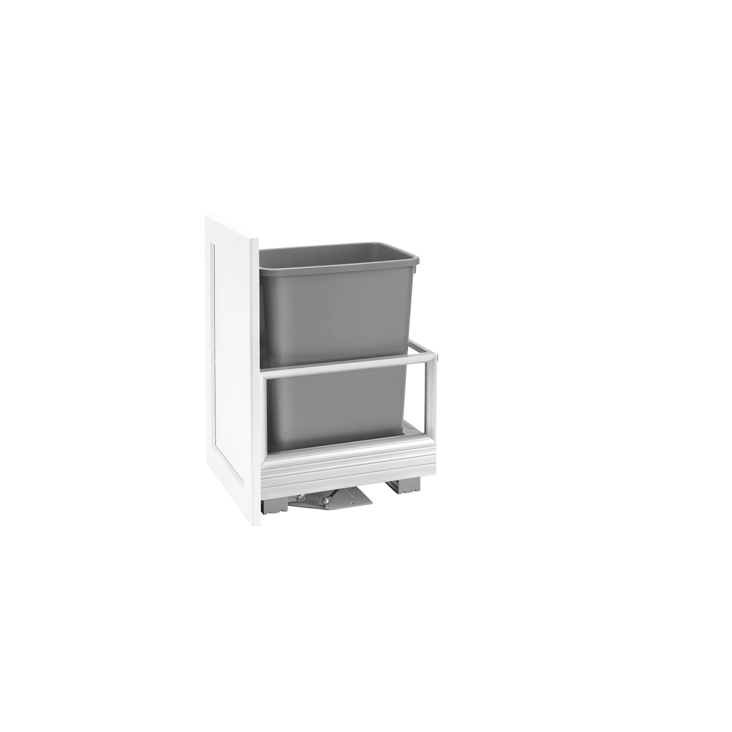 35 Qrt Pull-Out Waste Container w/Rev-A-Motion Silver 12.15 in (309 mm) W x 18 in (457 mm) D x 19.5 in (495 mm) H - Image 3