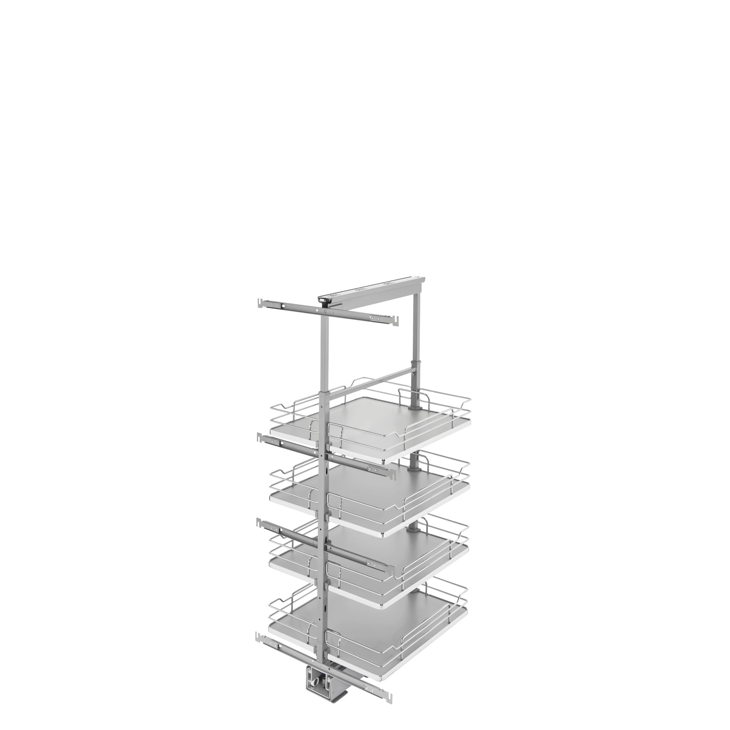 19 in Chrome Solid Bottom Pantry Pullout Soft Close Gray 19.25 in (489 mm) W x 21.69 in (551 mm) D x 43.41 in (1103 mm) H - Image 2