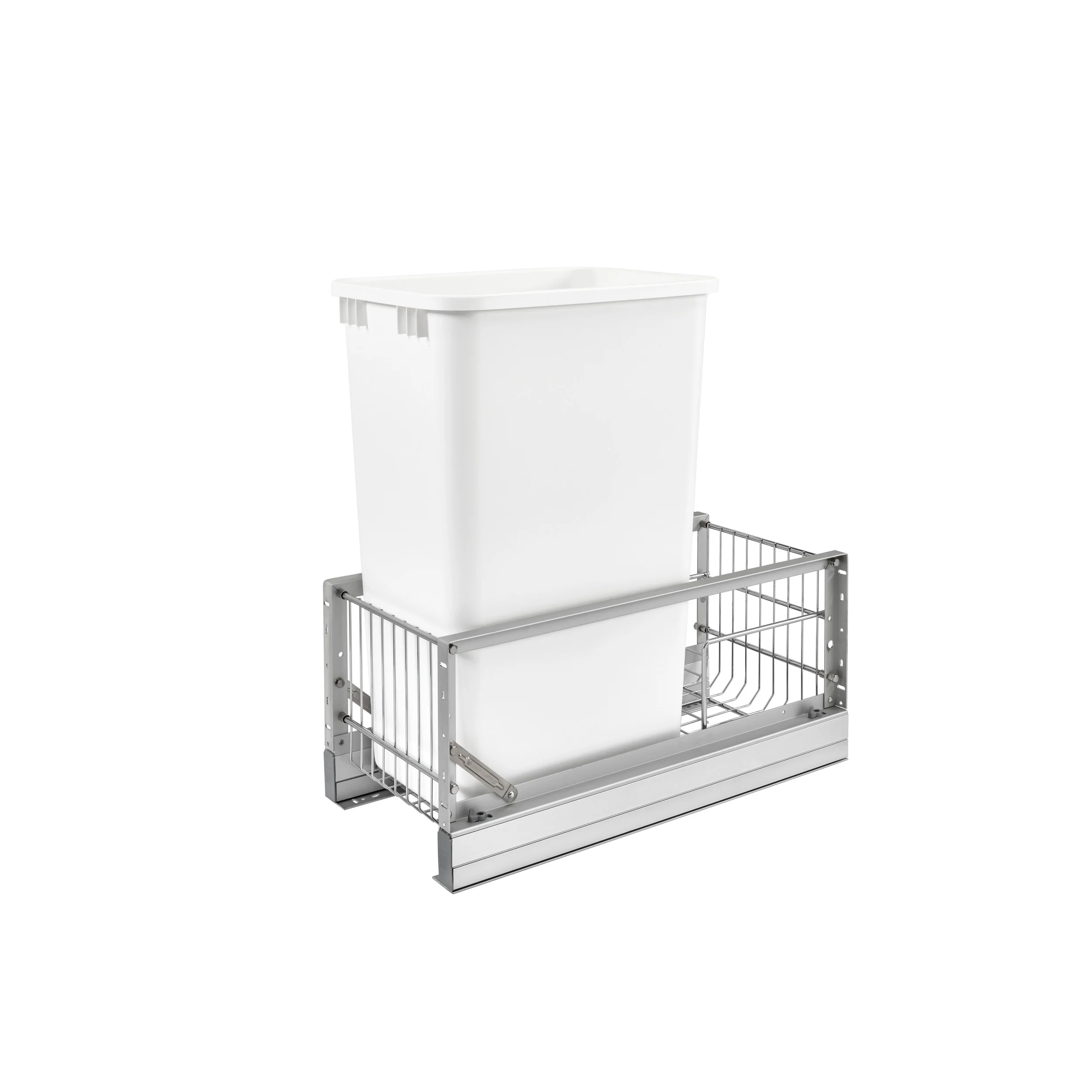 50 Qrt Pull-Out Waste Container White 10.75 in (273 mm) W x 21.94 in (557 mm) D x 23.13 in (588 mm) H - Image 2
