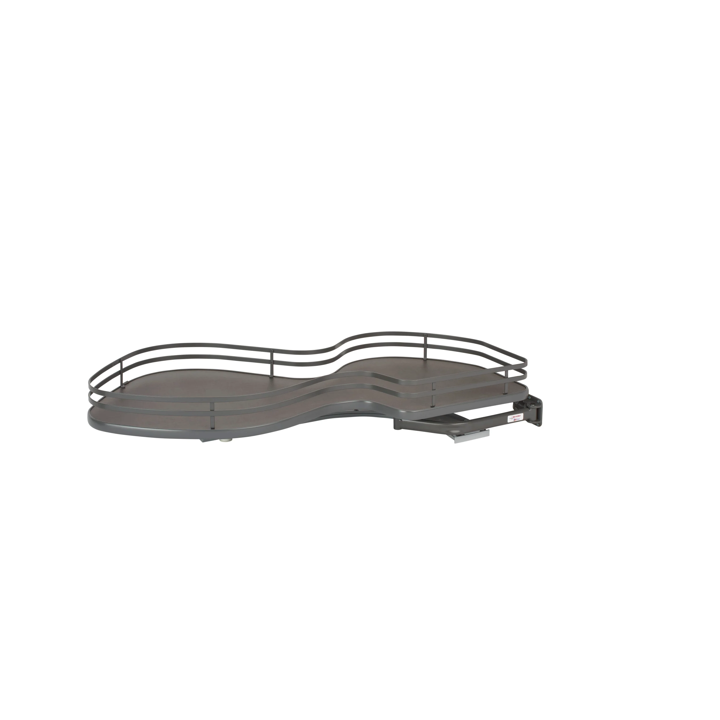 18 in Single-Tier Organizer for a Blind Left Gray  37.6 in (955 mm) W x 21.55 in (547 mm) D x 6.5 in (165 mm) H - Image 4