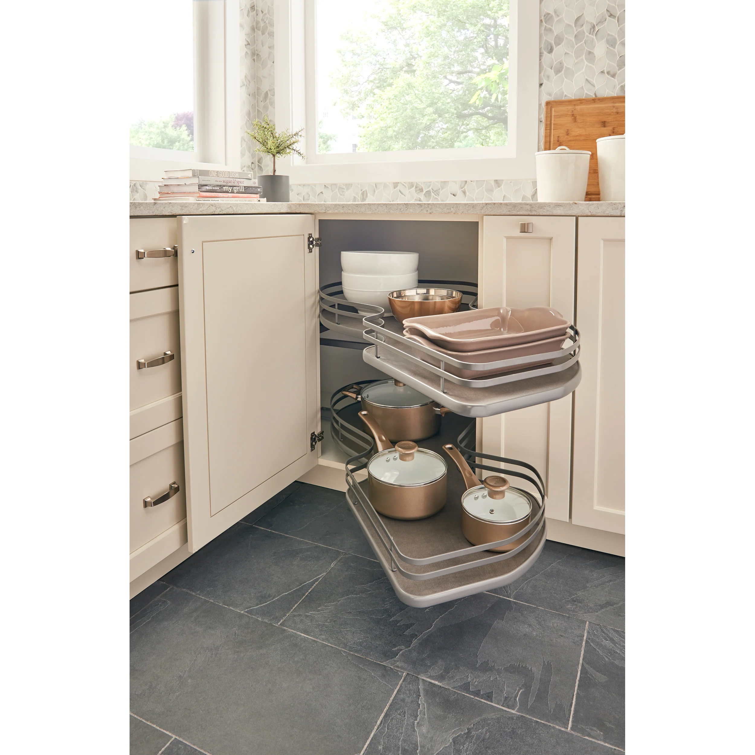 15 in Two-Tier Organizer for a Blind Left Gray  33 in (838 mm) W x 21.85 in (555 mm) D x 24.5 in (622 mm) H - Image 8