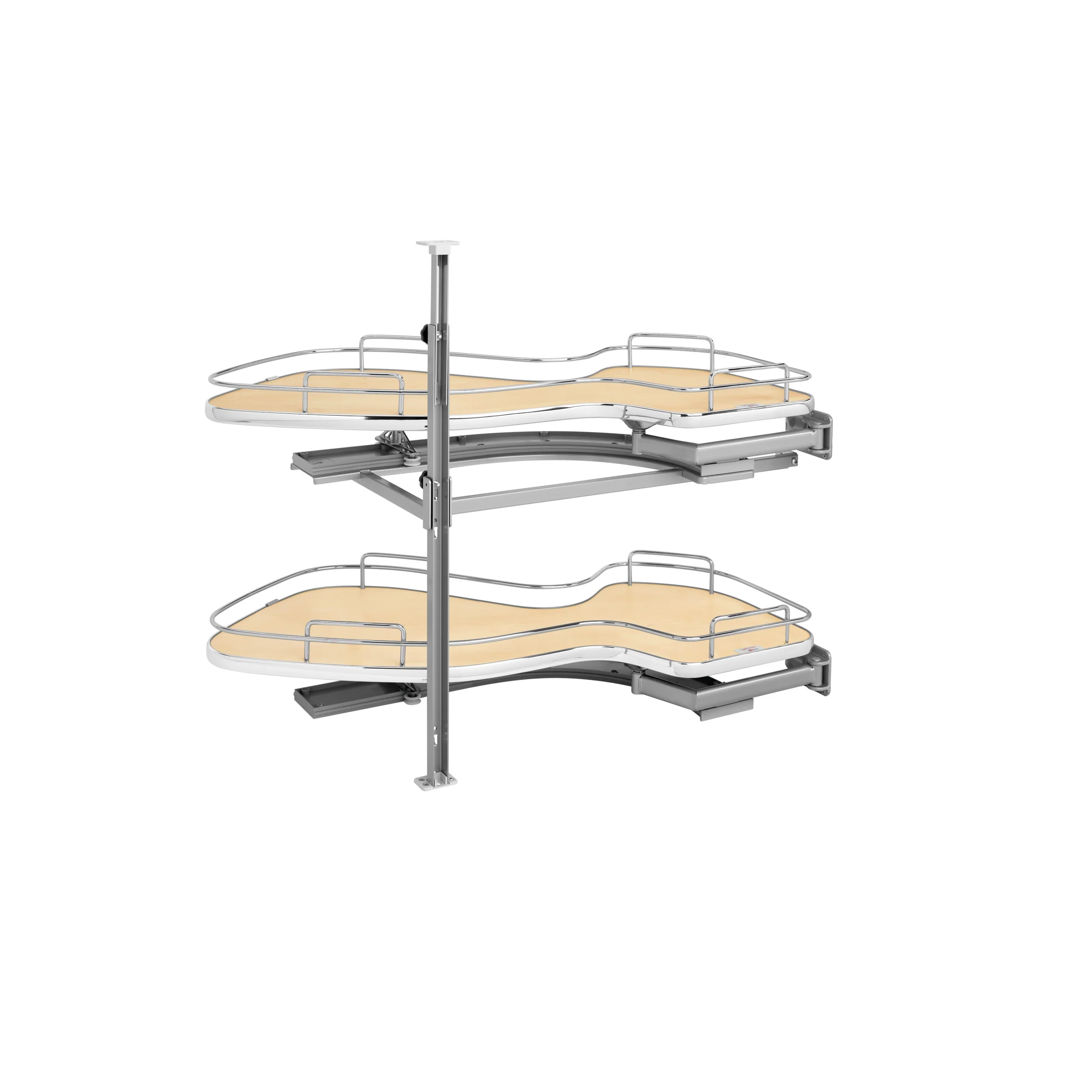 15 in Two-Tier Organizer for a Blind Left Natural  33 in (838 mm) W x 21.88 in (556 mm) D x 24.44 in (621 mm) H