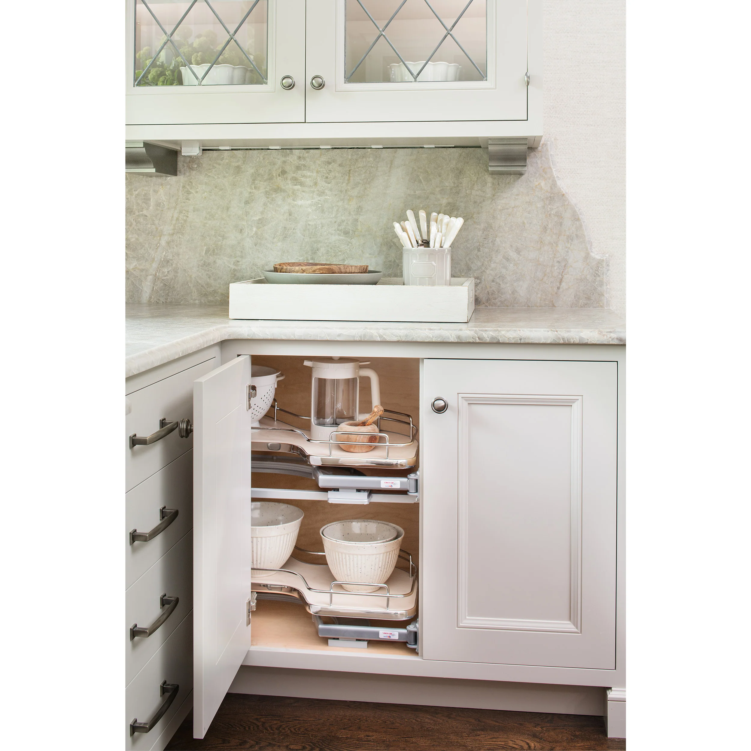 15 in Two-Tier Organizer for a Blind Left Natural  33 in (838 mm) W x 21.88 in (556 mm) D x 24.44 in (621 mm) H - Image 8
