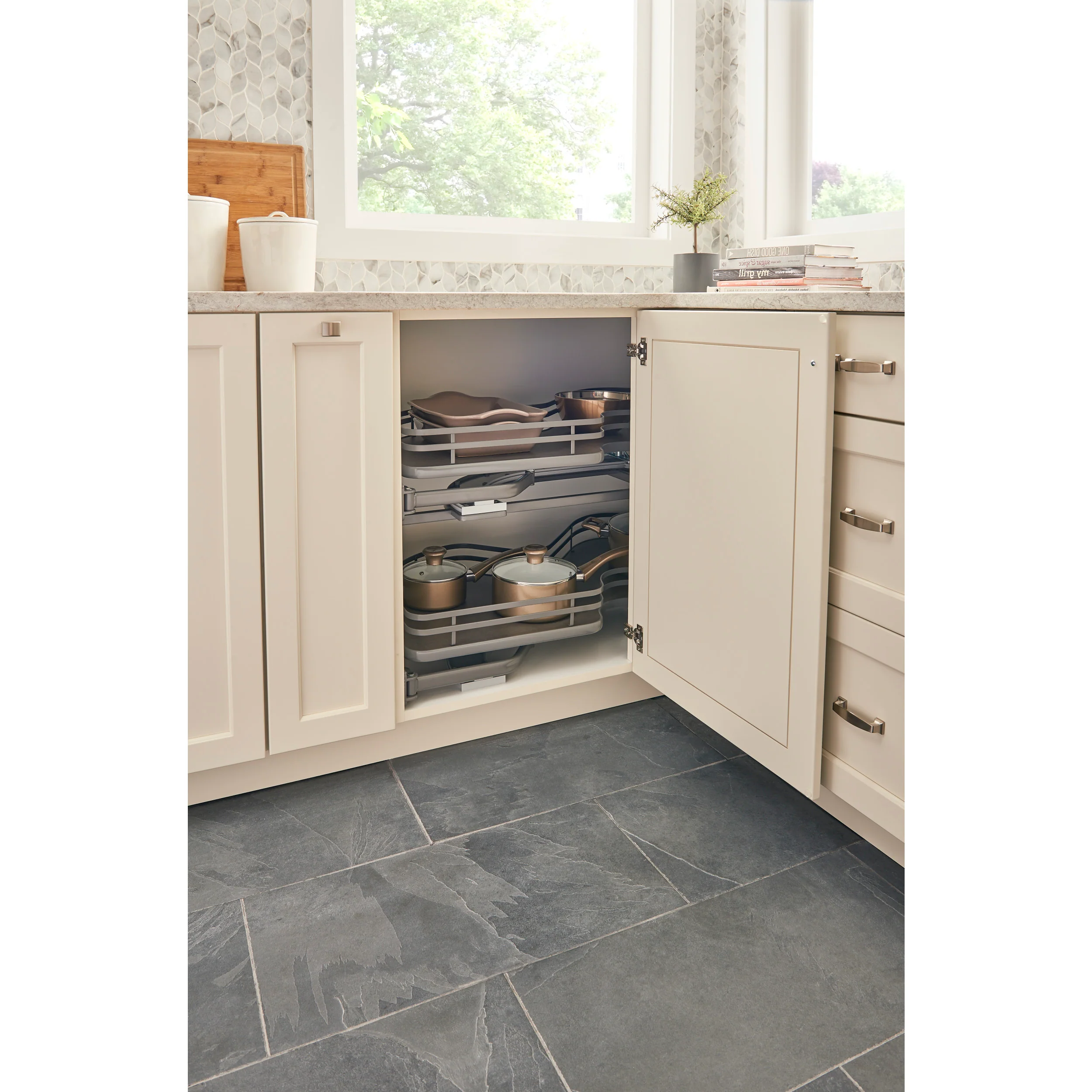18 in Two-Tier Organizer for a Blind Right Gray  37.6 in (955 mm) W x 21.55 in (547 mm) D x 24.5 in (622 mm) H - Image 12