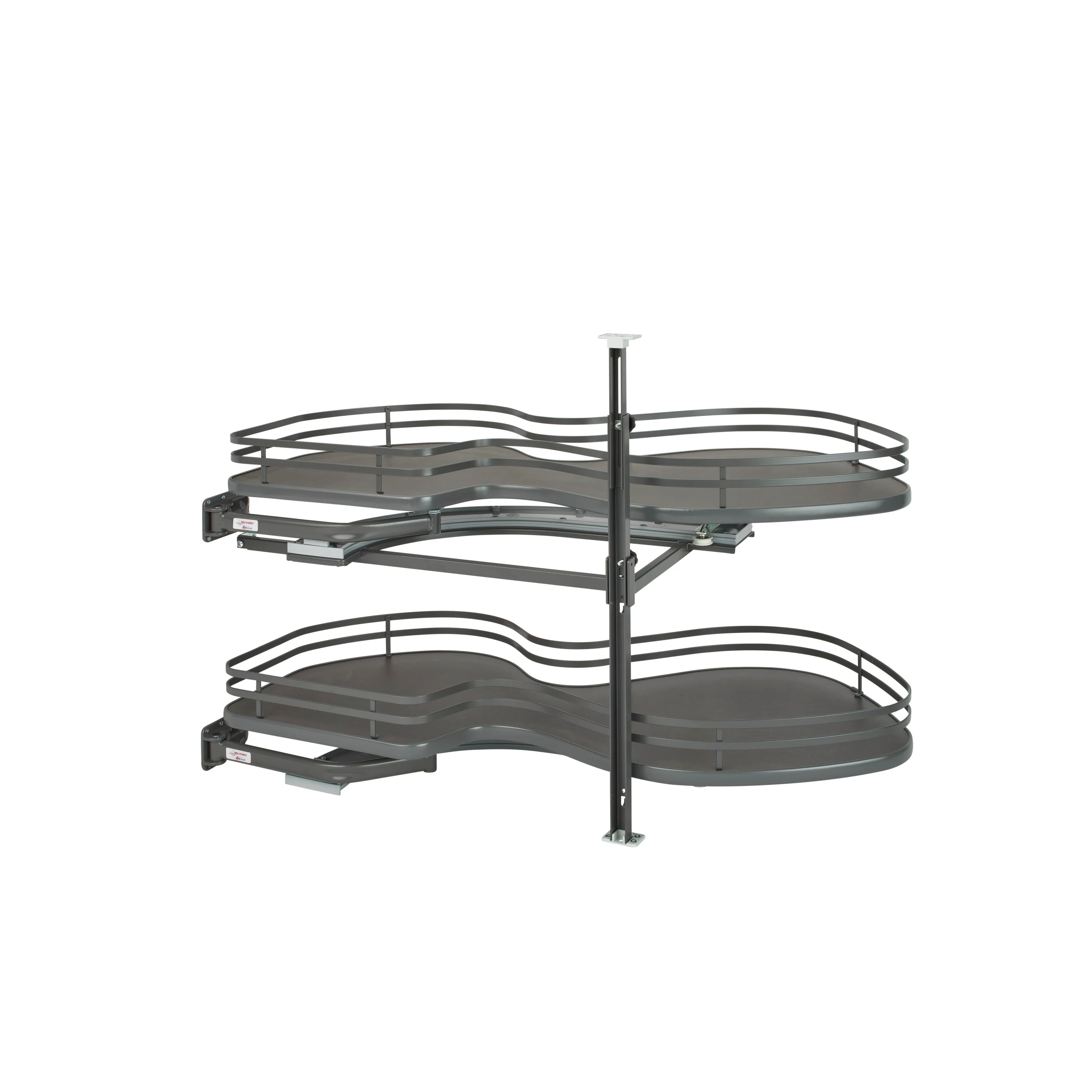 18 in Two-Tier Organizer for a Blind Right Gray  37.6 in (955 mm) W x 21.55 in (547 mm) D x 24.5 in (622 mm) H - Image 3
