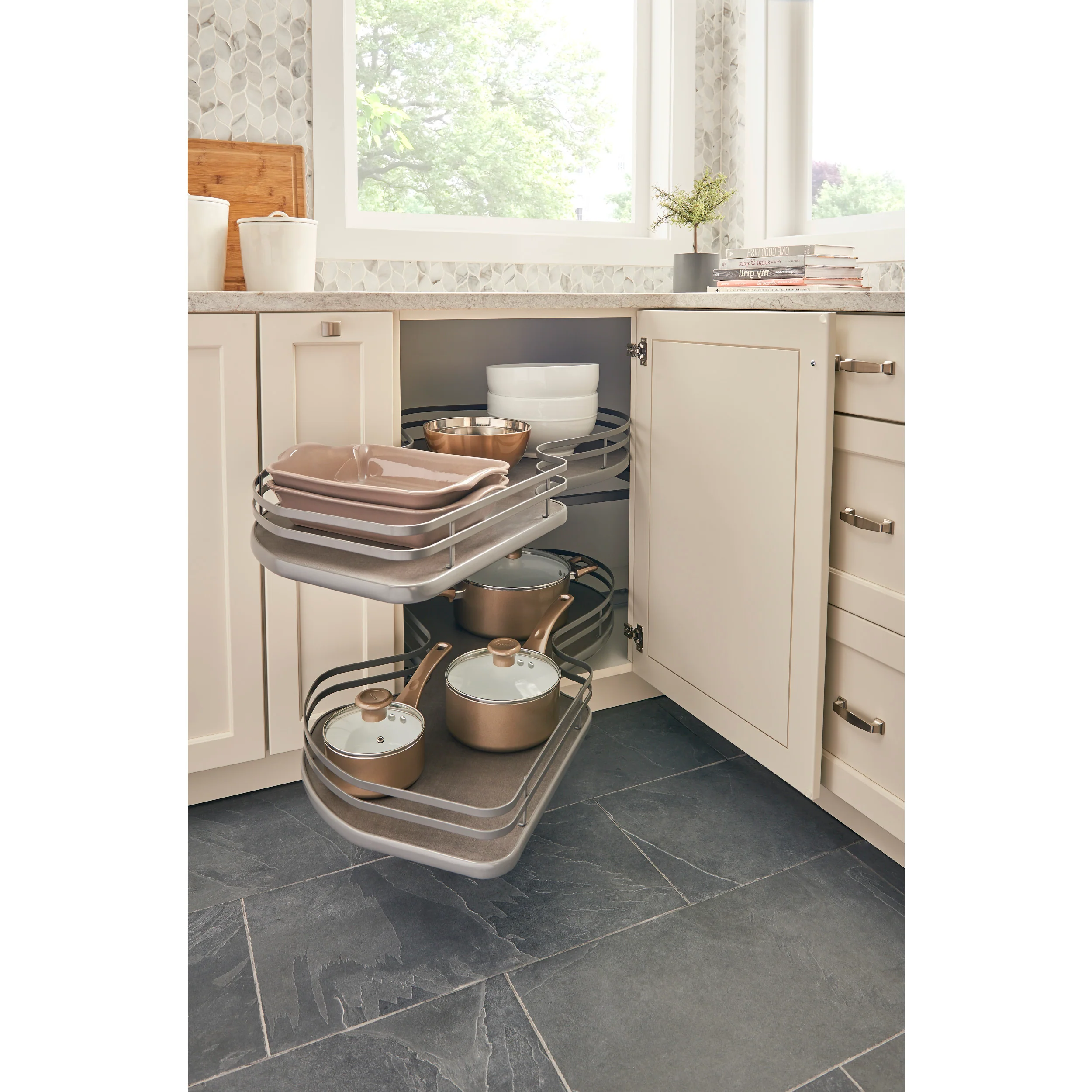 18 in Two-Tier Organizer for a Blind Right Gray  37.6 in (955 mm) W x 21.55 in (547 mm) D x 24.5 in (622 mm) H - Image 9