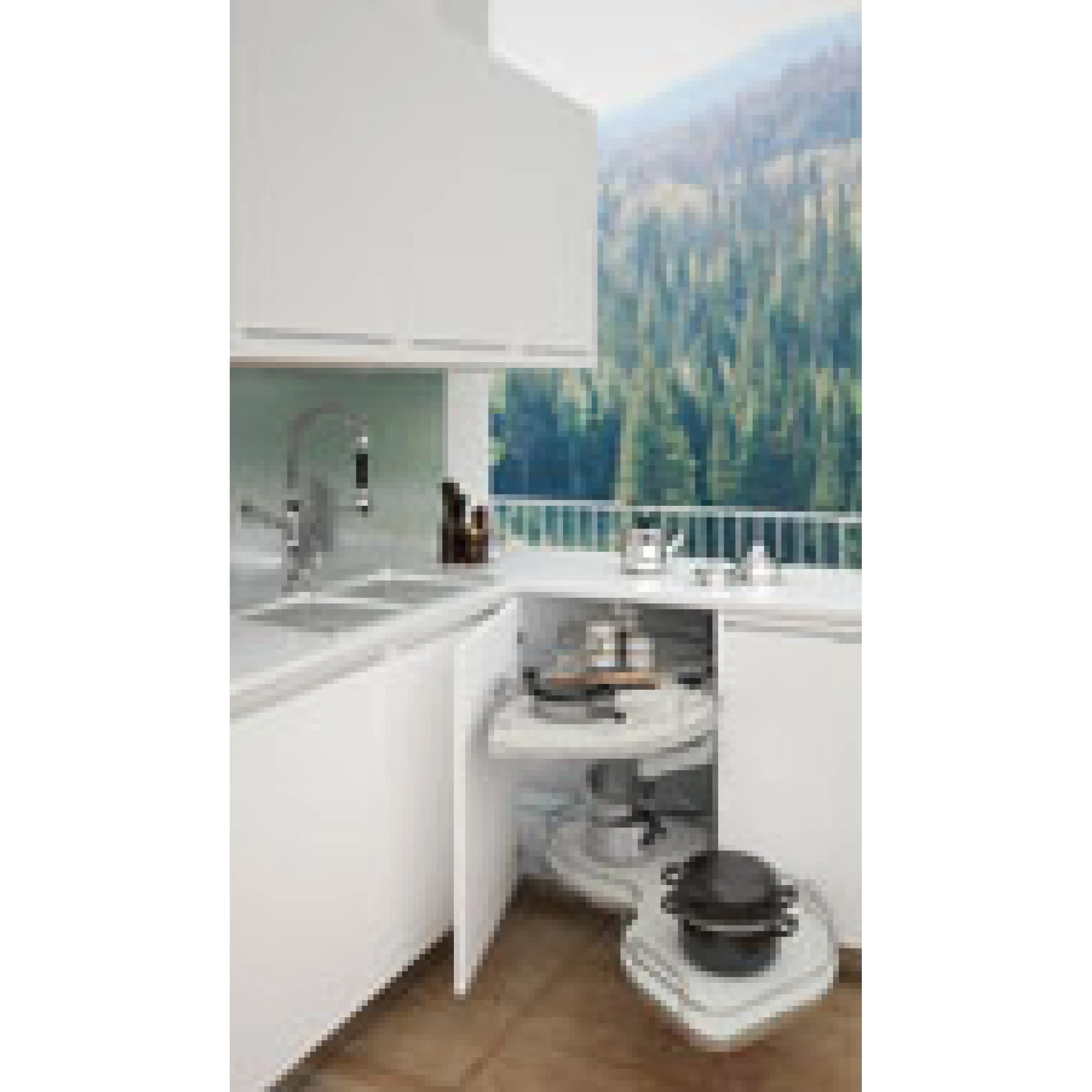 18 in Two-Tier Organizer for a Blind Left Gray  37.63 in (956 mm) W x 21.56 in (548 mm) D x 24.44 in (621 mm) H - Image 6