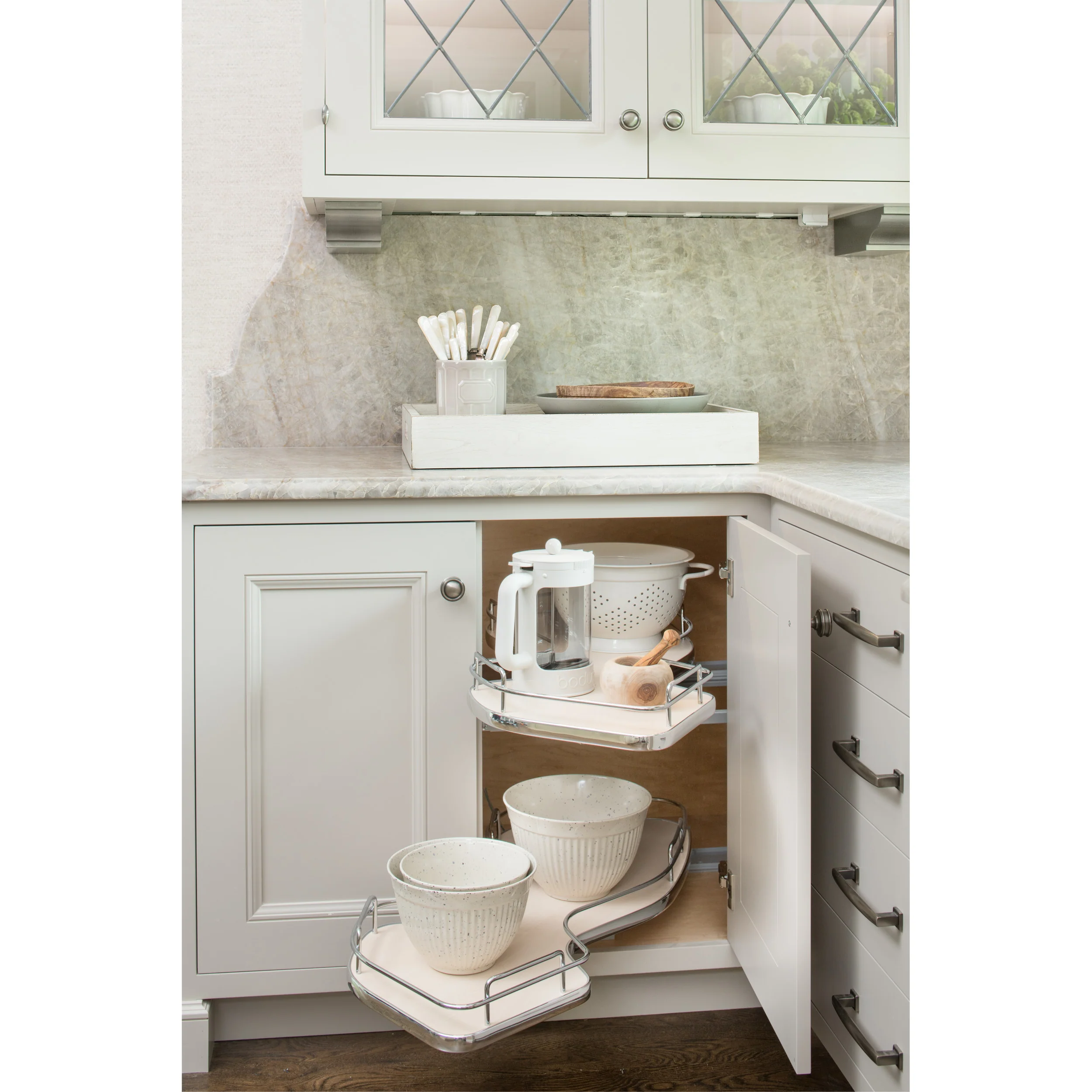 18 in Two-Tier Organizer for a Blind Right Natural  37.63 in (956 mm) W x 21.56 in (548 mm) D x 24.44 in (621 mm) H - Image 16