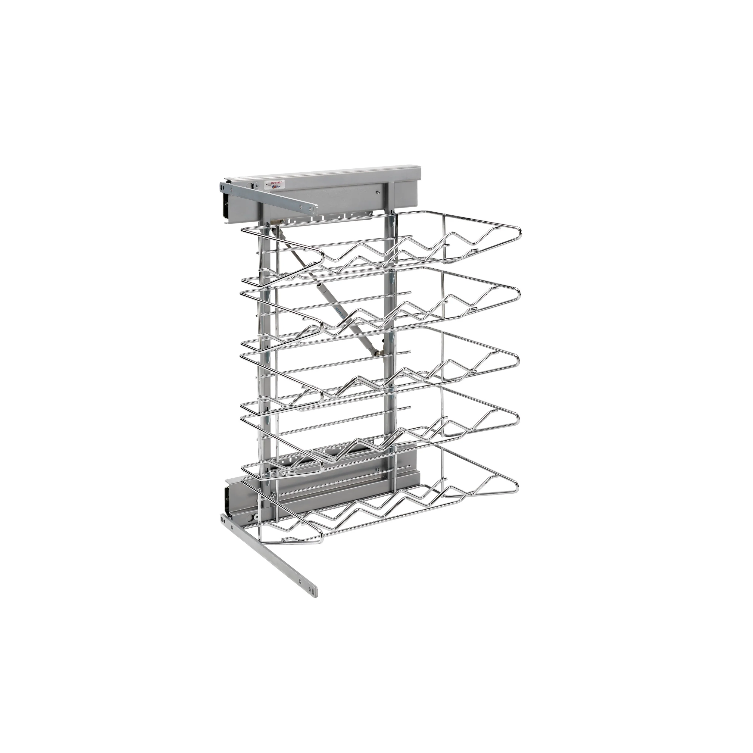 18 in Wine Rack Organizer Chrome 14.13 in (359 mm) W x 17 in (432 mm) D x 25.75 in (654 mm) H