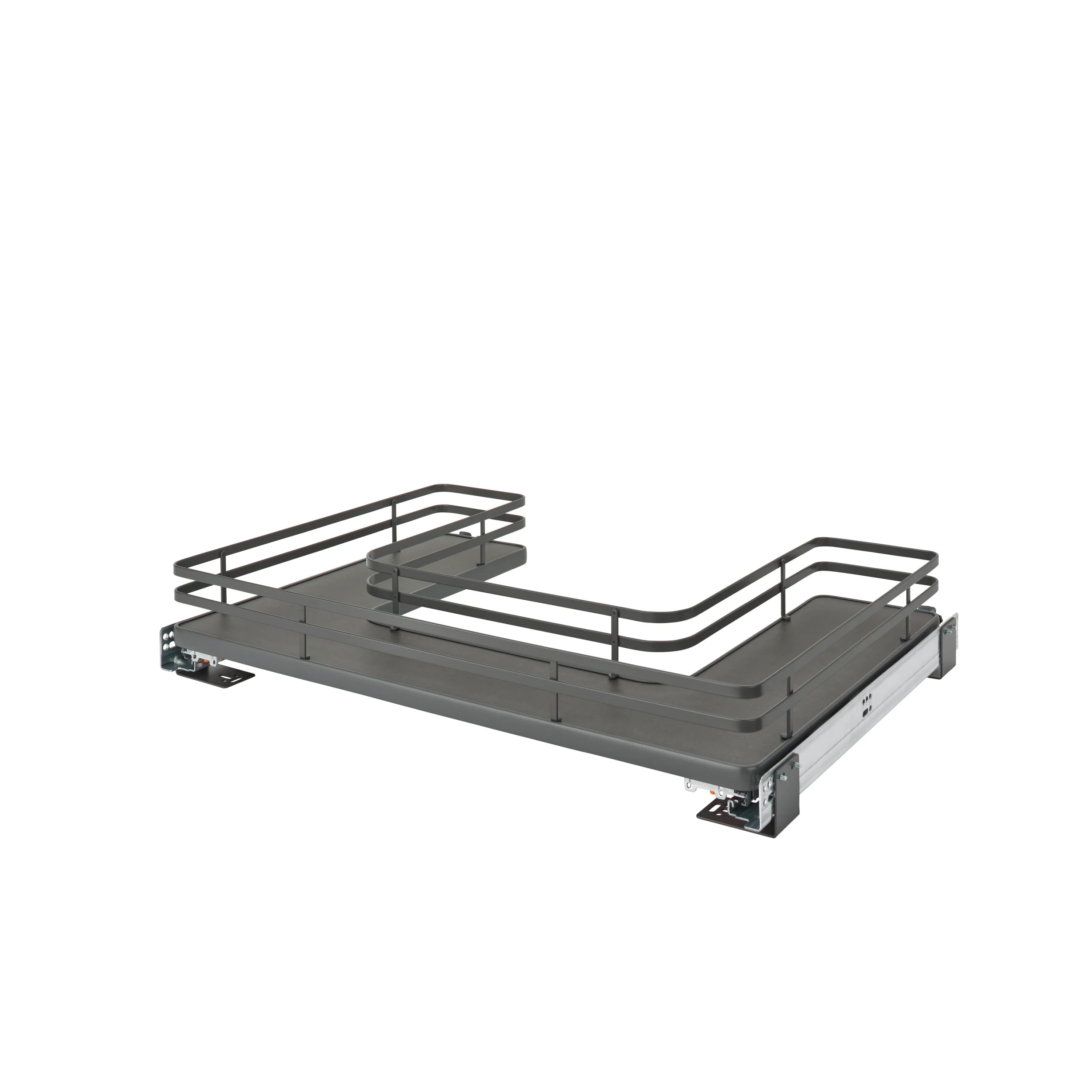 30 in Orion Gray U-Shaped Solid Bottom Pull Out w/ Soft-Close Gray  29.69 in (754 mm) W x 21.69 in (551 mm) D x 5.75 in (146 mm) H