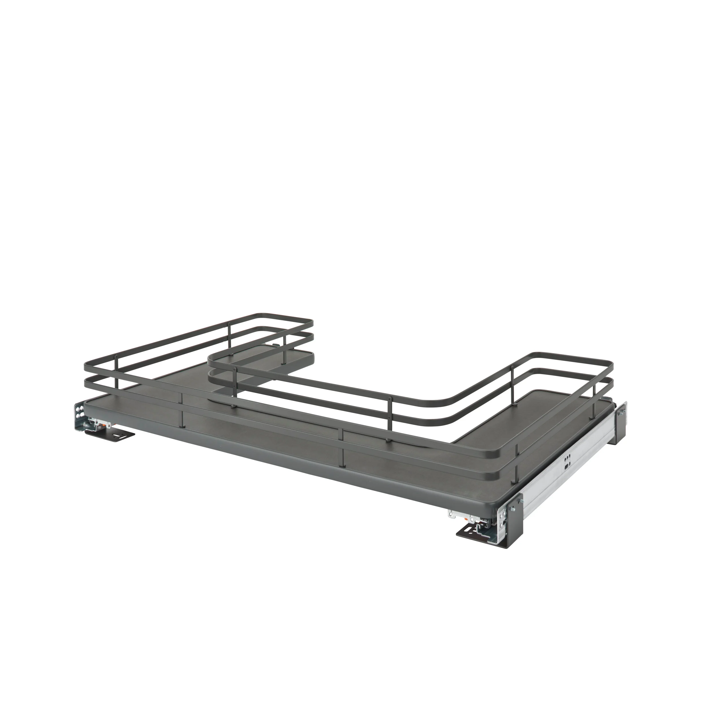 33 in Orion Gray U-Shaped Solid Bottom Pull Out w/ Soft-Close Gray  32.69 in (830 mm) W x 21.69 in (551 mm) D x 5.75 in (146 mm) H - Image 2