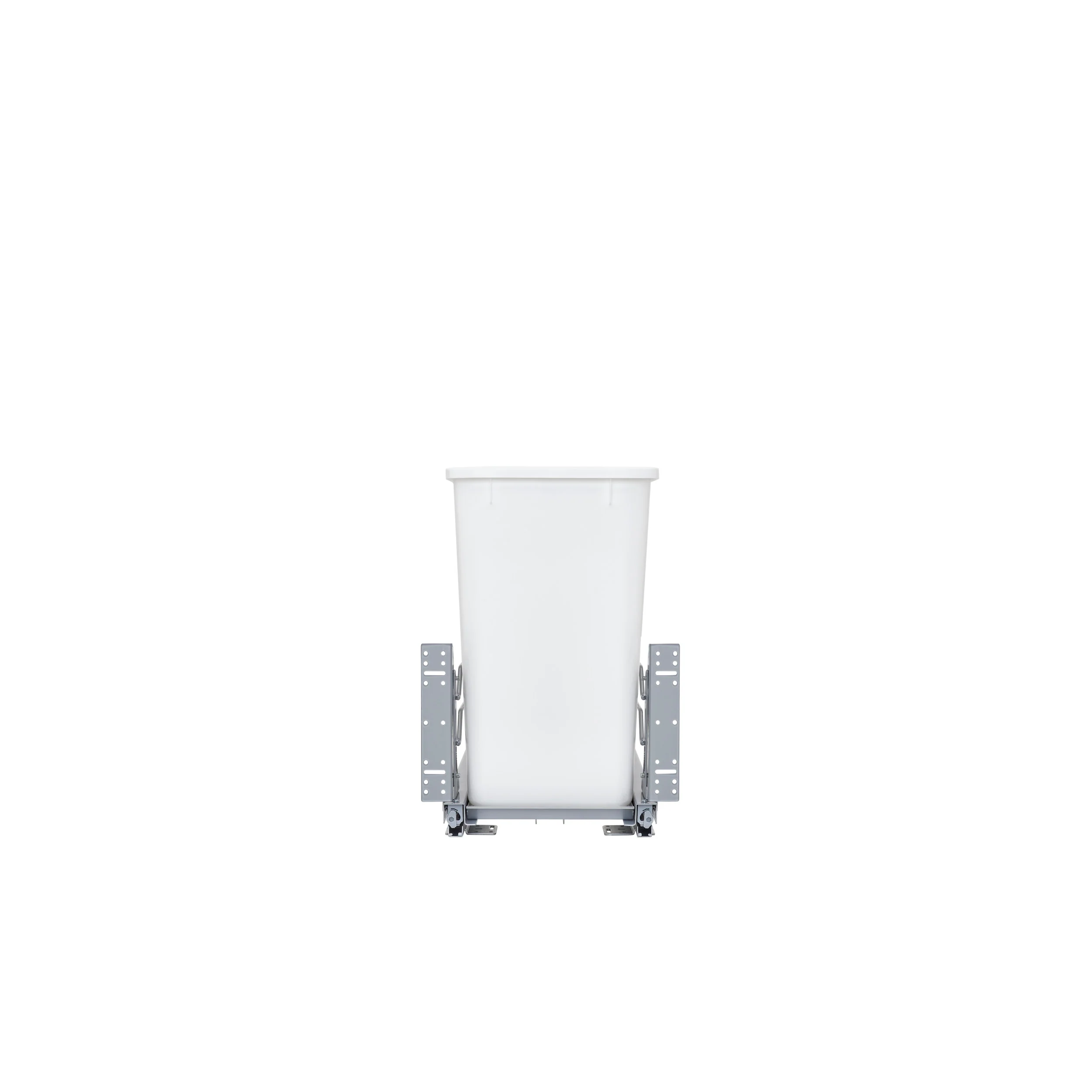 Double 27 Qrt Pull-Out Waste Container Soft-Close White  11.26 in (286 mm) W x 22.09 in (561 mm) D x 18.94 in (481 mm) H - Image 2