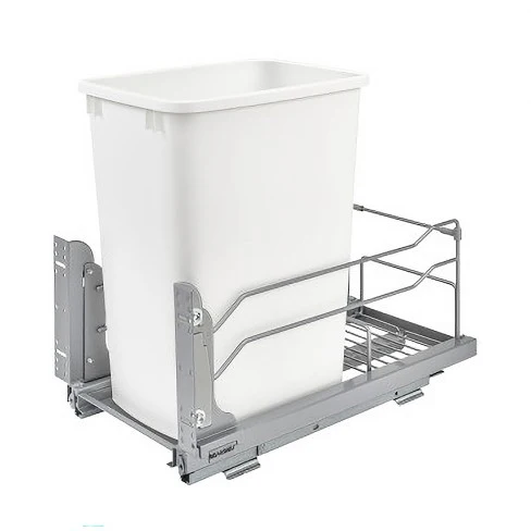 35 Qrt Pull-Out Waste Container Soft-Close White  10.88 in (276 mm) W x 22.25 in (565 mm) D x 19 in (483 mm) H - Image 2