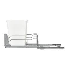 35 Qrt Pull-Out Waste Container Soft-Close White  10.88 in (276 mm) W x 22.25 in (565 mm) D x 19 in (483 mm) H - Image 6