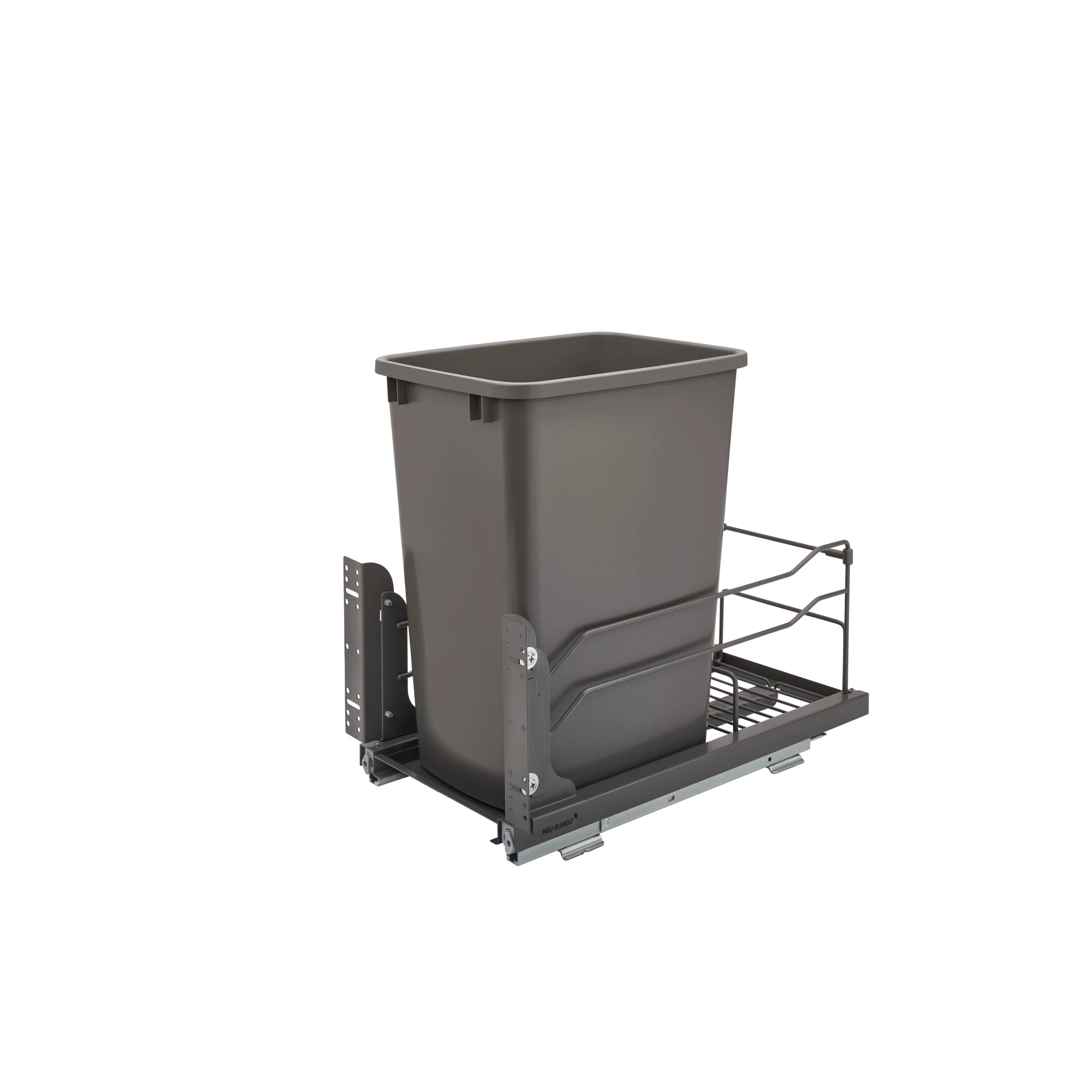 35 Qrt Pull-Out Waste Container Soft-Close Gray 10.88 in (276 mm) W x 22.25 in (565 mm) D x 19 in (483 mm) H - Image 4