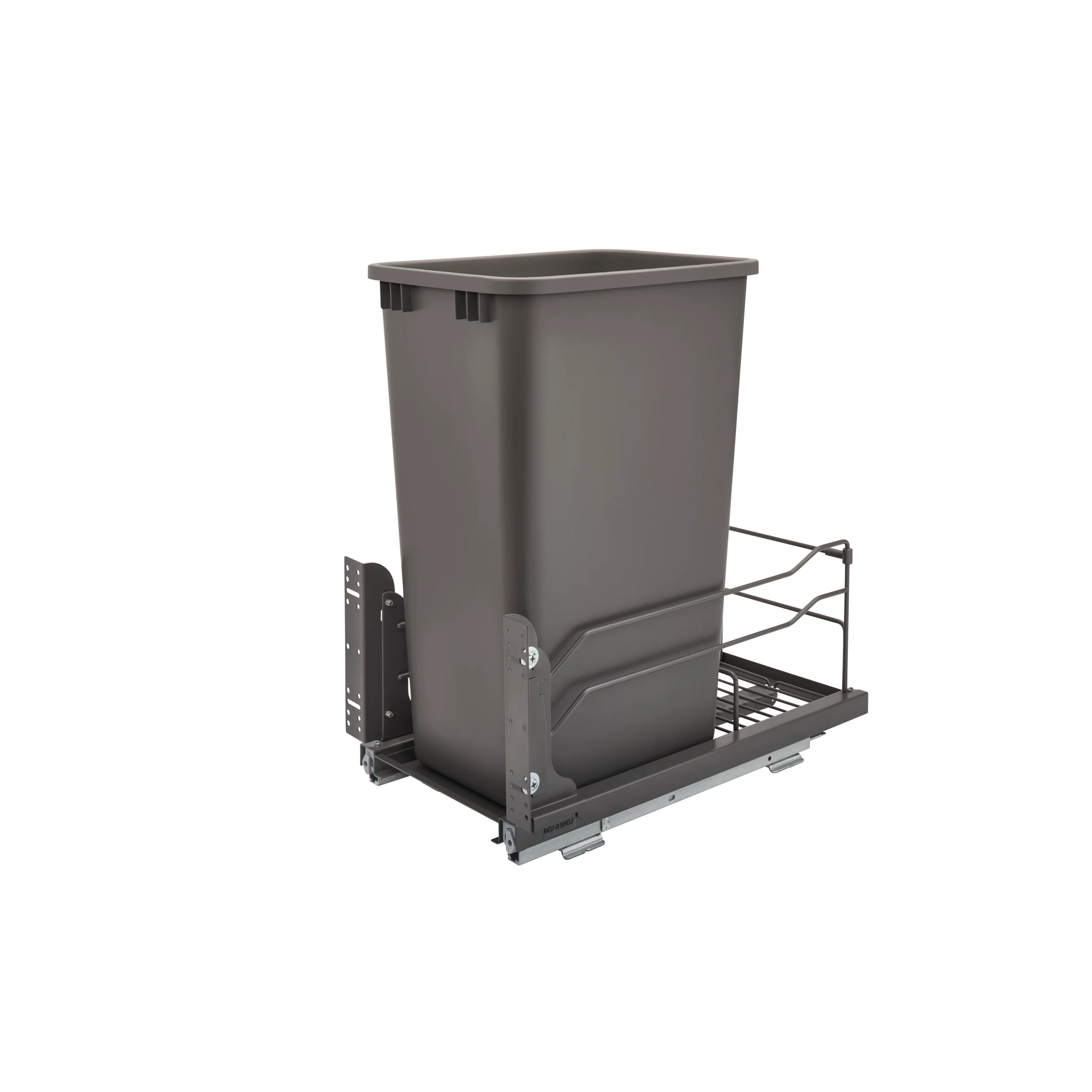 50 Qrt Pull-Out Waste Container Soft-Close Gray 10.88 in (276 mm) W x 22.25 in (565 mm) D x 22.88 in (581 mm) H - Image 6