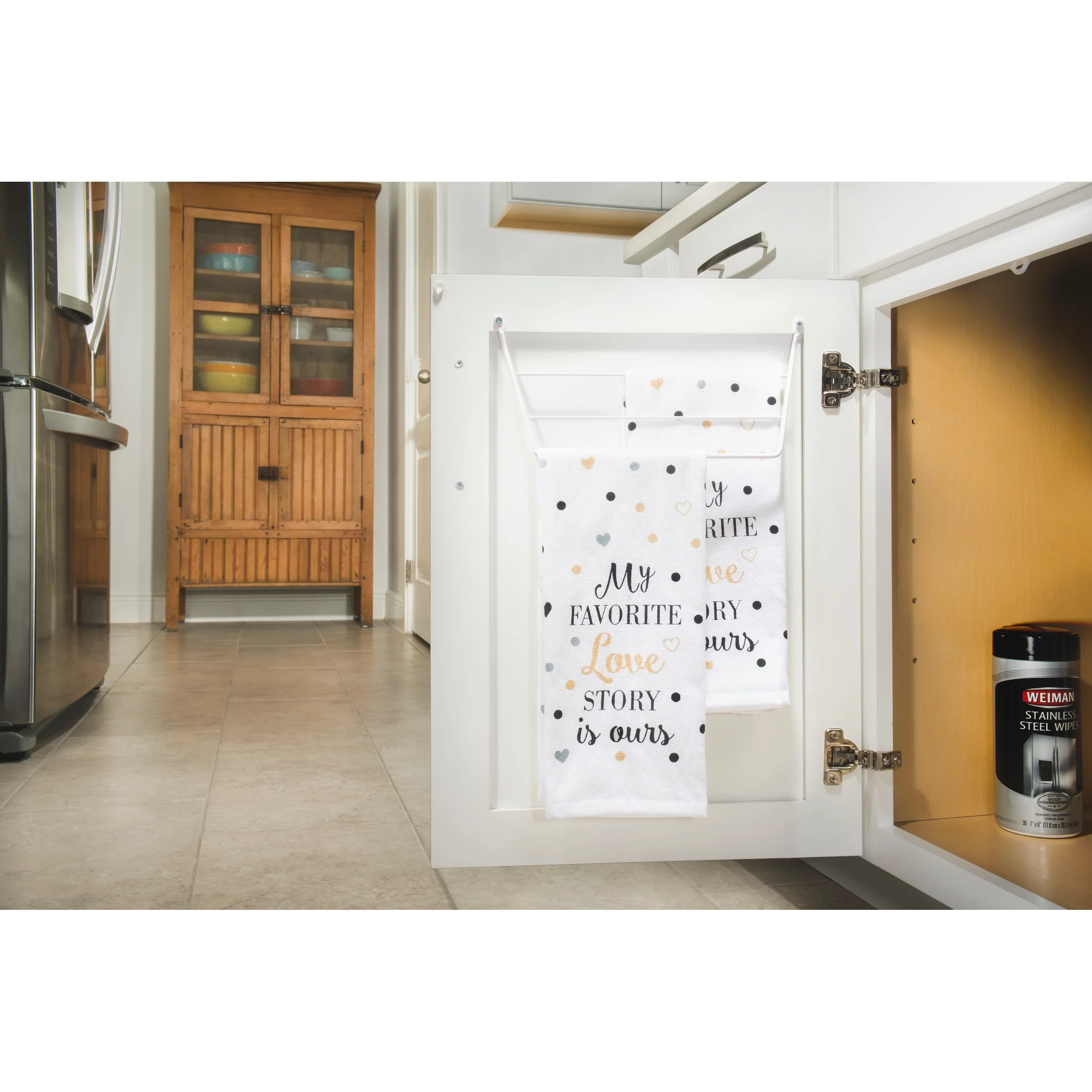 Door mount Towel Holder White  12.75 in (324 mm) W x 3.5 in (89 mm) D x 6.5 in (165 mm) H - Image 4