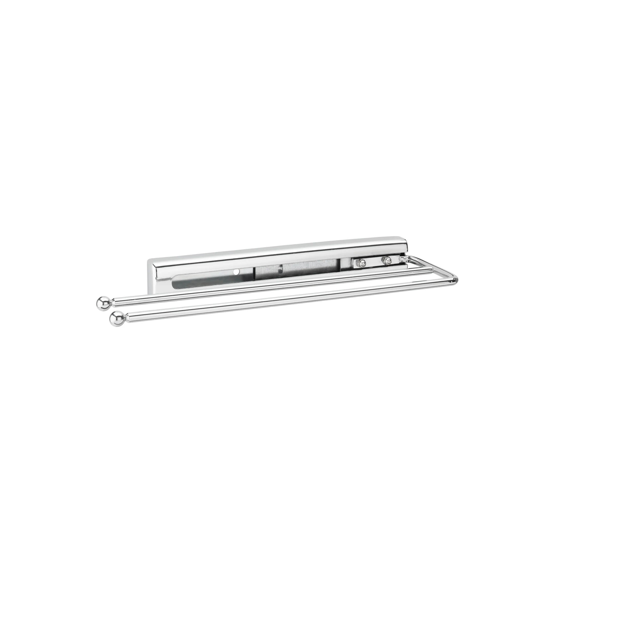 2-Prong Towel Bar Pull Out Chrome 3.88 in (99 mm) W x 12.88 in (327 mm) D x 1.5 in (38 mm) H - Image 2
