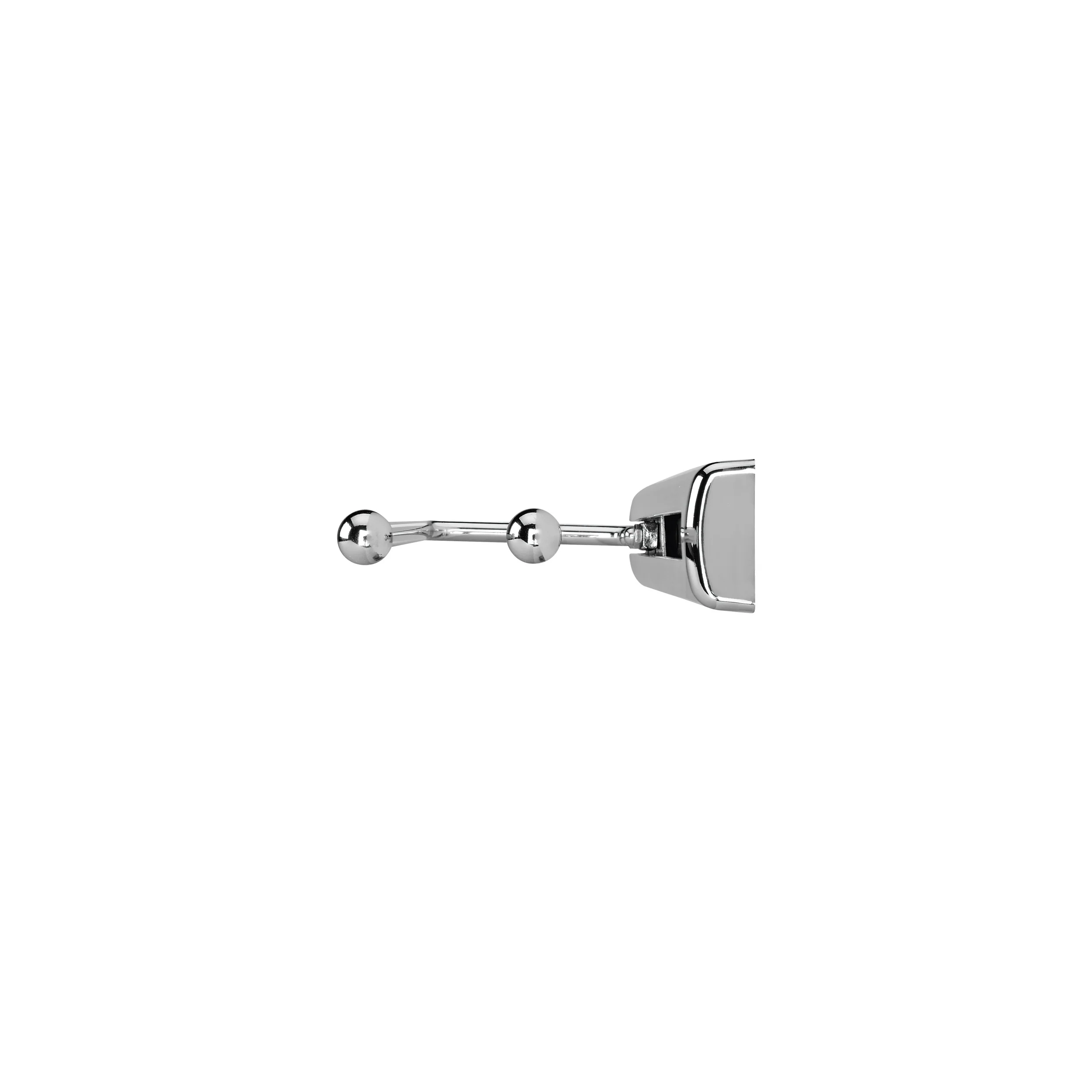 2-Prong Towel Bar Pull Out Chrome 3.88 in (99 mm) W x 12.88 in (327 mm) D x 1.5 in (38 mm) H - Image 4