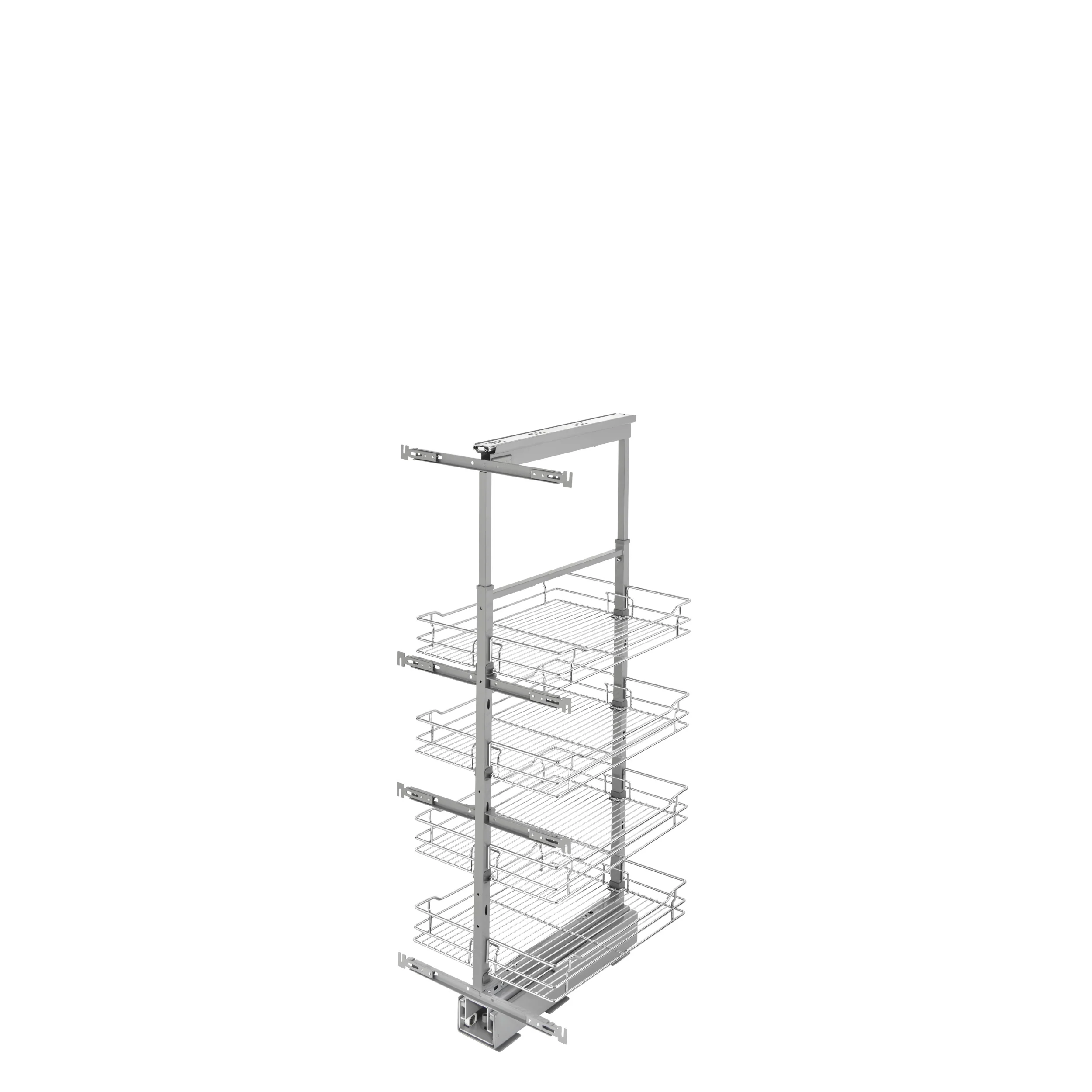 16 in Chrome Basket Pantry Pullout Soft Close Chrome  16.25 in (413 mm) W x 21.69 in (551 mm) D x 43.41 in (1103 mm) H - Image 4
