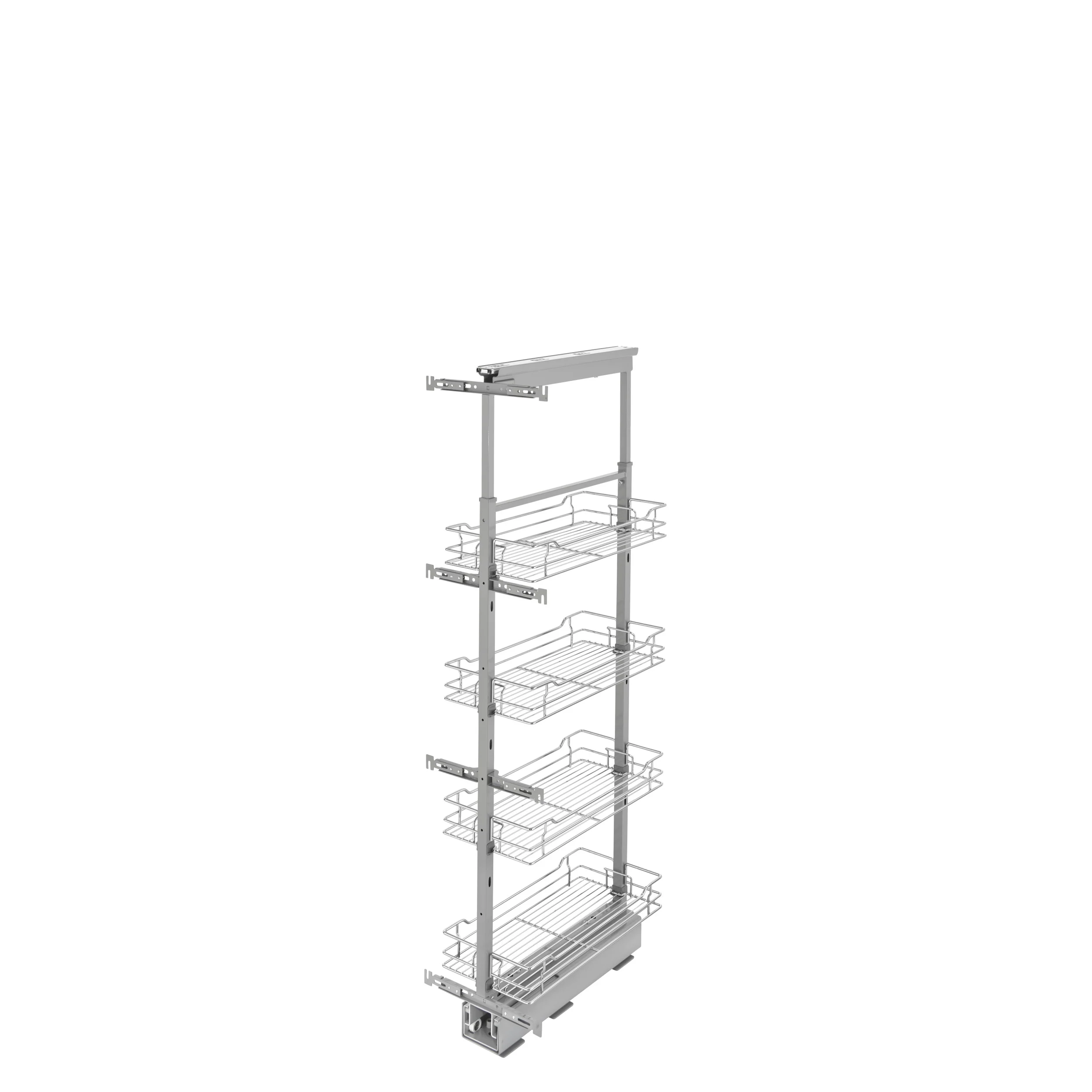 10 in Chrome Basket Pantry Pullout Soft Close Chrome 11.57 in (294 mm) W x 21.69 in (551 mm) D x 50.75 in (1289 mm) H - Image 6
