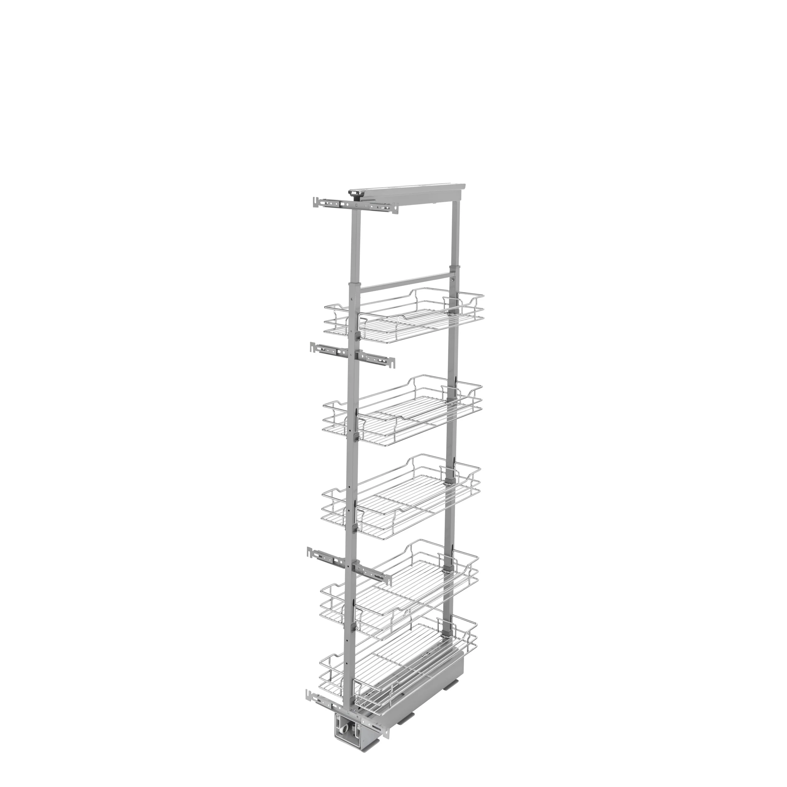 10 in Chrome Basket Pantry Pullout Soft Close Chrome 10.25 in (260 mm) W x 21.69 in (551 mm) D x 58.25 in (1480 mm) H - Image 5