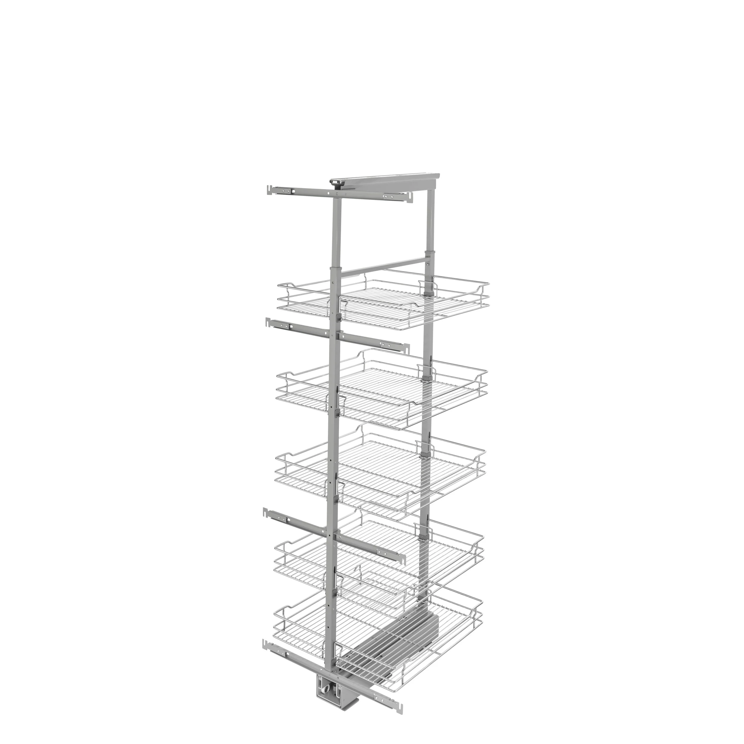 20 in Chrome Basket Pantry Pullout Soft Close Chrome 20.69 in (526 mm) W x 21.69 in (551 mm) D x 58.25 in (1480 mm) H - Image 4