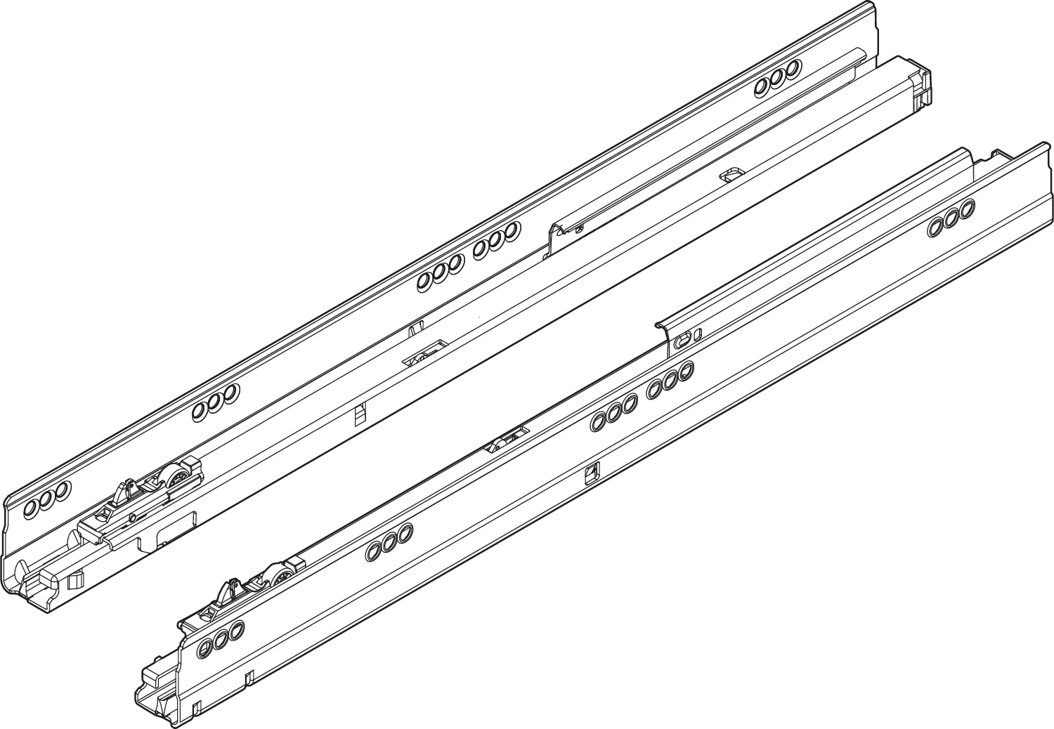 TANDEMBOX Cabinet profile (75 lbs) Ident 11'' Zinc-Plated - Image 2