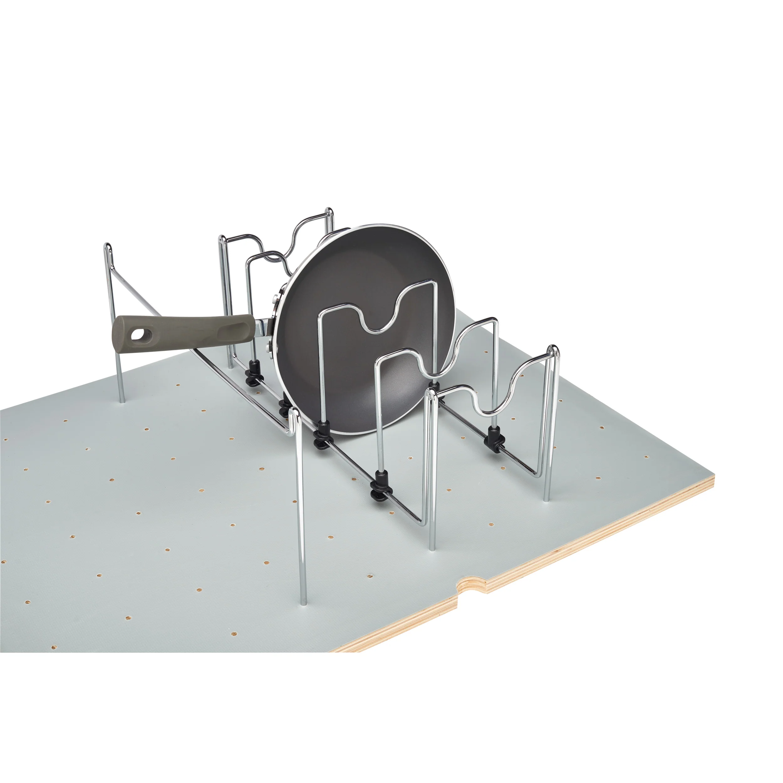 Chrome Pan Org for Drawer Peg Boards-Trimmable Chrome 7.75 in (197 mm) W x 15.25 in (387 mm) D x 7.63 in (194 mm) H - Image 4