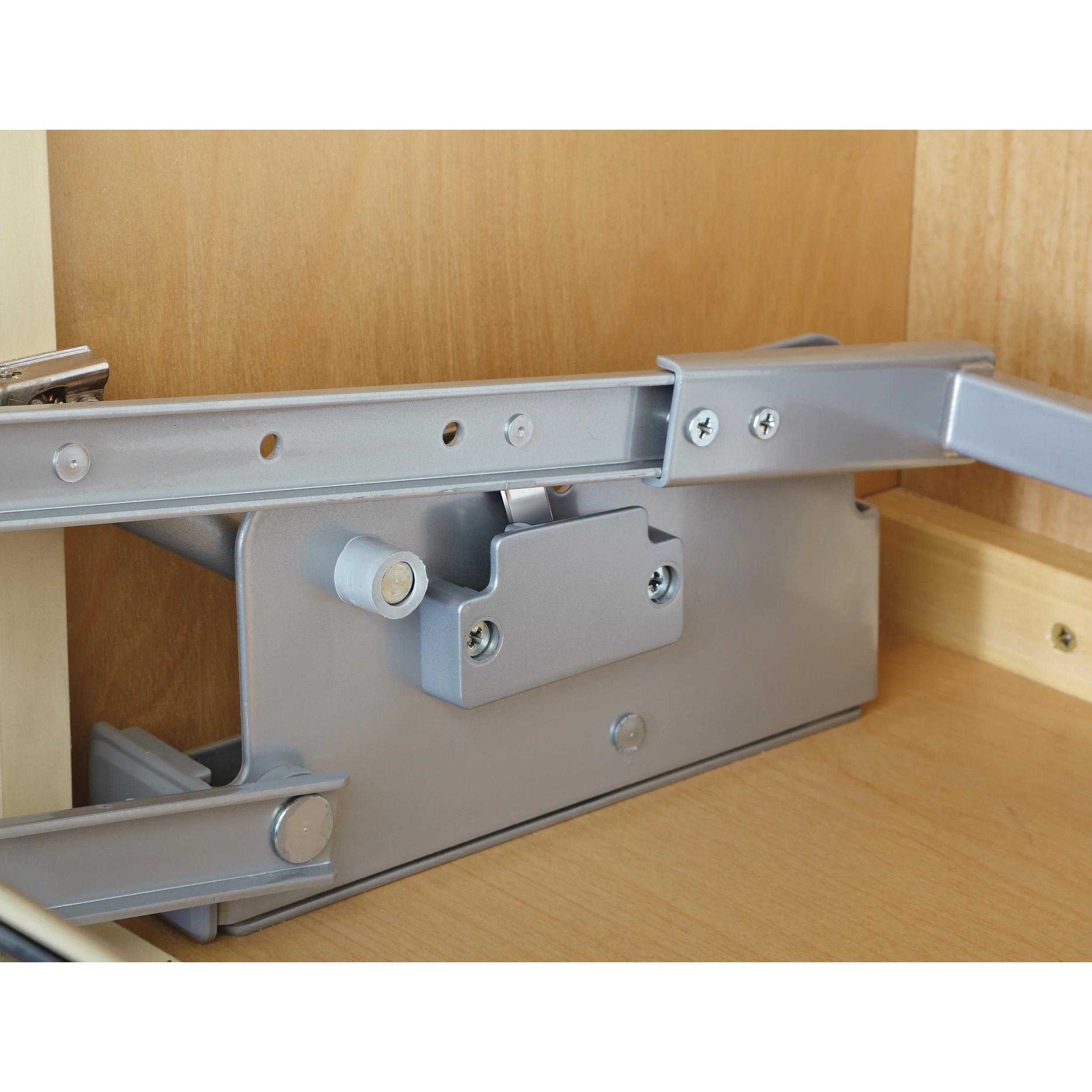 36 in Chrome Pull Down Shelf Chrome  34.25 in (870 mm) W x 10.5 in (267 mm) D x 18.38 in (467 mm) H - Image 5