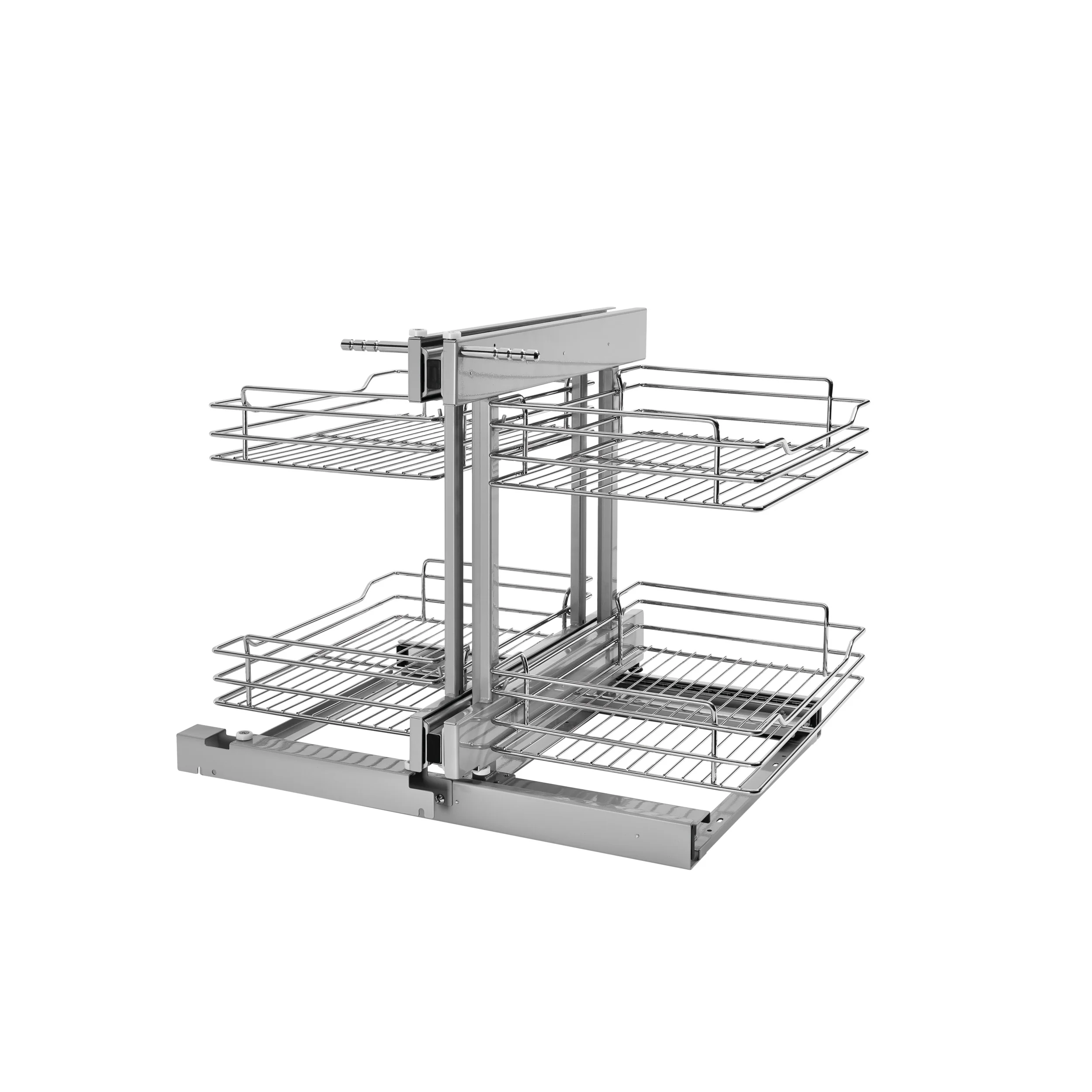 18 in Chrome Blind Corner Organizer Chrome 32.25 in (819 mm) W x 20.12 in (511 mm) D x 21 in (533 mm) H - Image 5