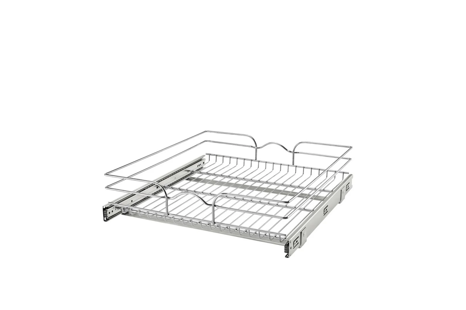 21 in Chrome Single Wire Basket (22 in Depth) Chrome 20.38 in (518 mm) W x 22 in (559 mm) D x 7 in (178 mm) H