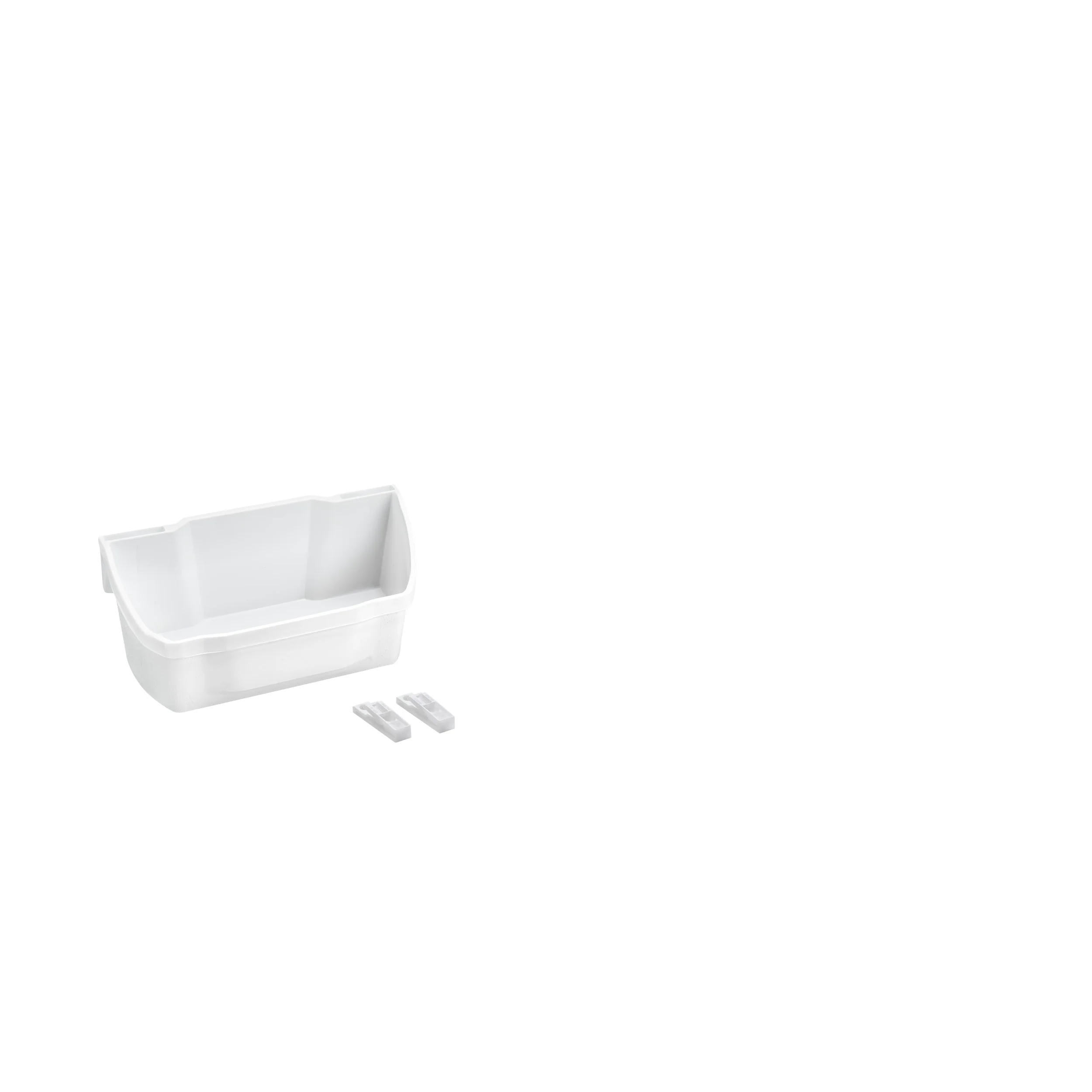 8 in Door Storage Bins Set (White) White 7.88 in (200 mm) W x 4.25 in (108 mm) D x 3.56 in (90 mm) H