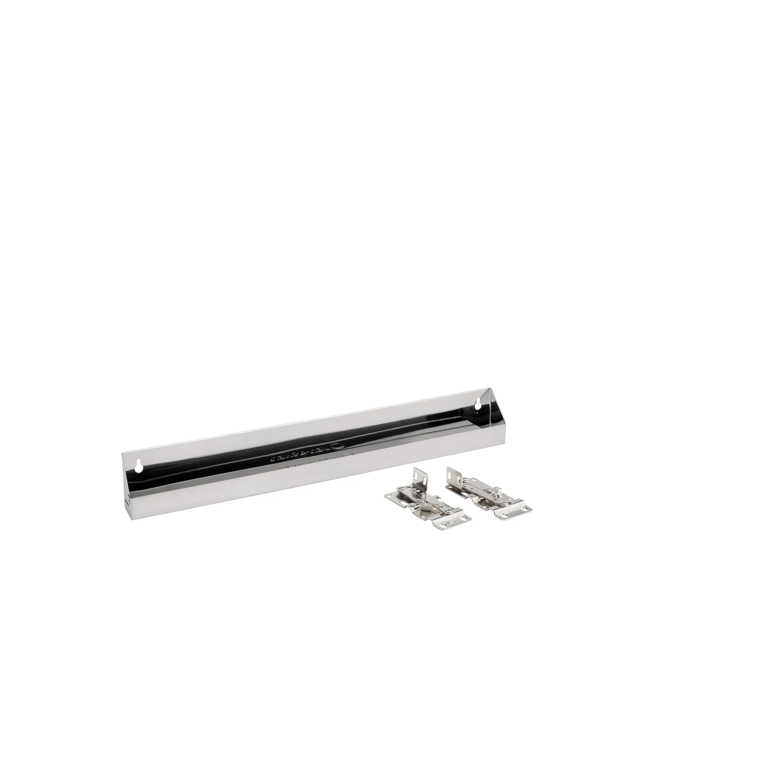 22 in Stainless Steel Tip-Out Tray Silver  22 in (559 mm) W x 1.69 in (43 mm) D x 3 in (76 mm) H - Image 4