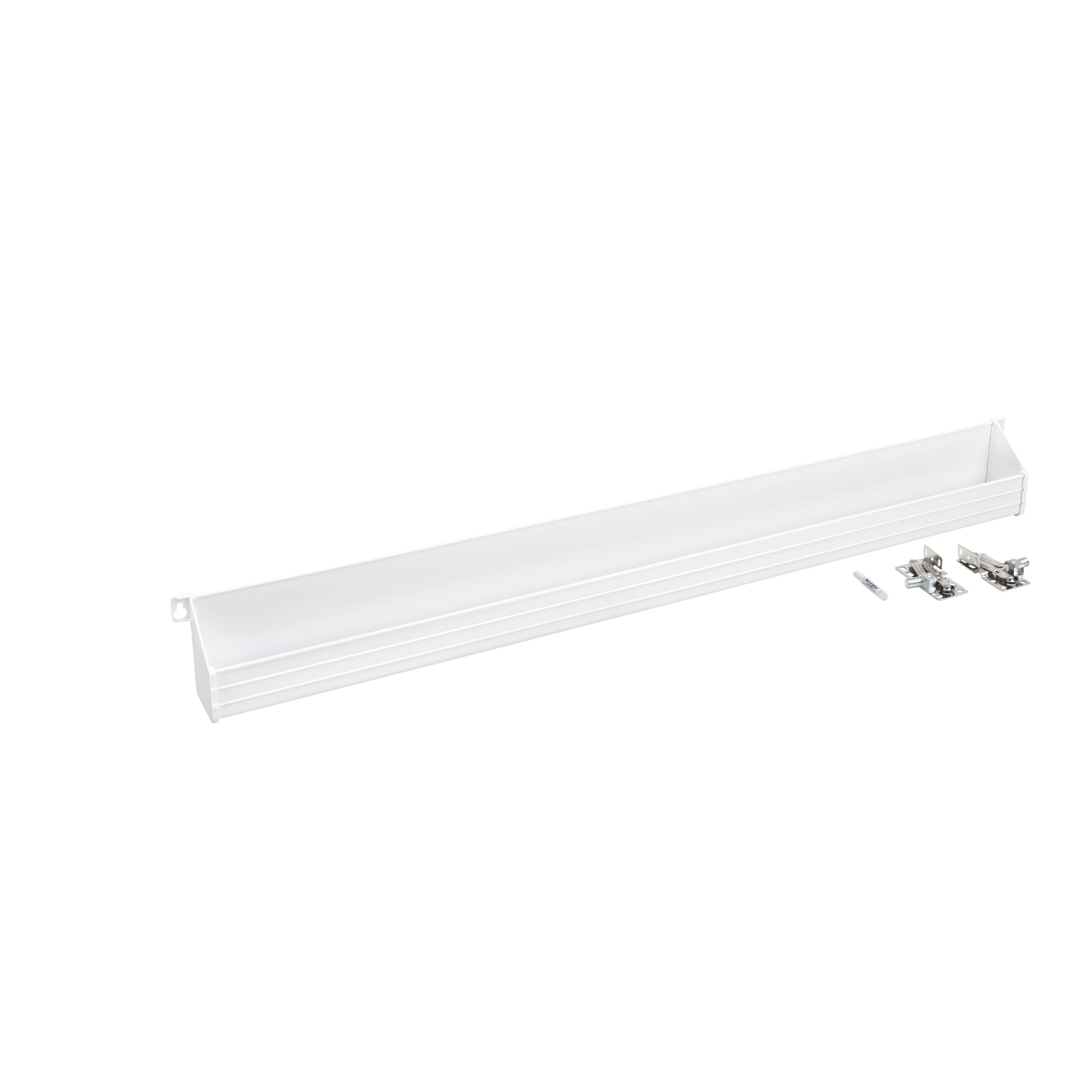 36 in White Polymer Tip-Out Tray w/Soft-Close White 36 in (914 mm) W x 2.45 in (62 mm) D x 4 in (102 mm) H