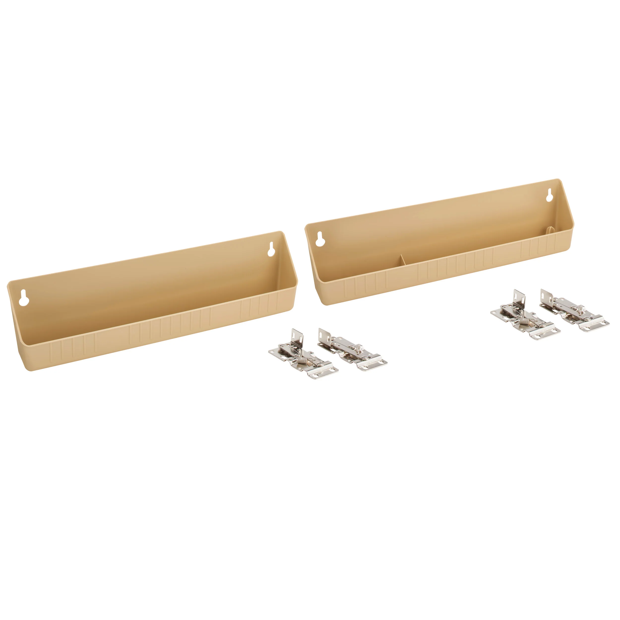 14 in Almond Polymer Tip-Out Accessory Trays Almond 14 in (356 mm) W x 2.13 in (54 mm) D x 3.81 in (97 mm) H