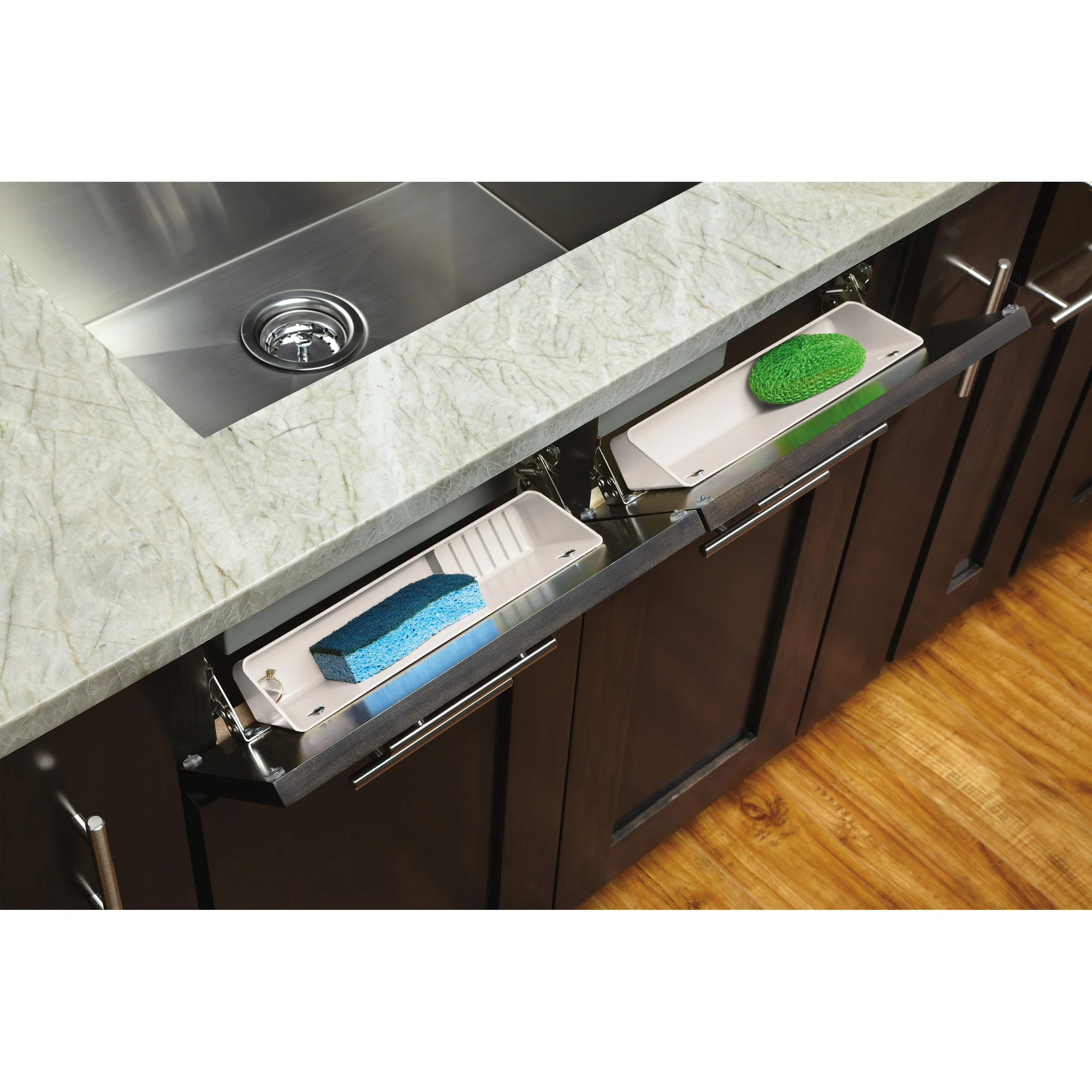 14 in Almond Polymer Tip-Out Accessory Trays Almond 14 in (356 mm) W x 2.13 in (54 mm) D x 3.81 in (97 mm) H - Image 2