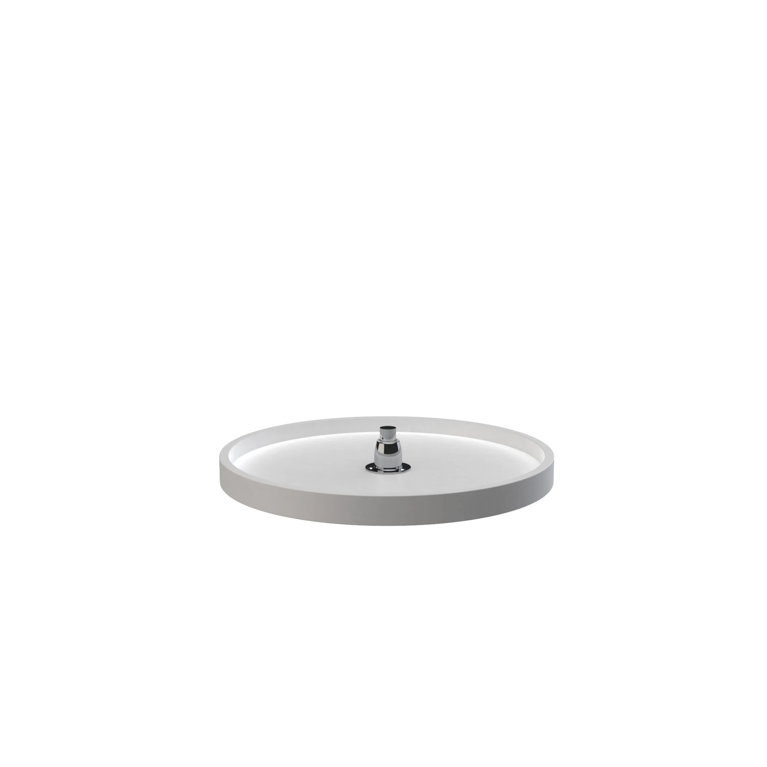 20 in White Polymer Full Circle Lazy Susan w/bottom mount White 20 in (508 mm) W x 20 in (508 mm) D x 2.5 in (64 mm) H - Image 2
