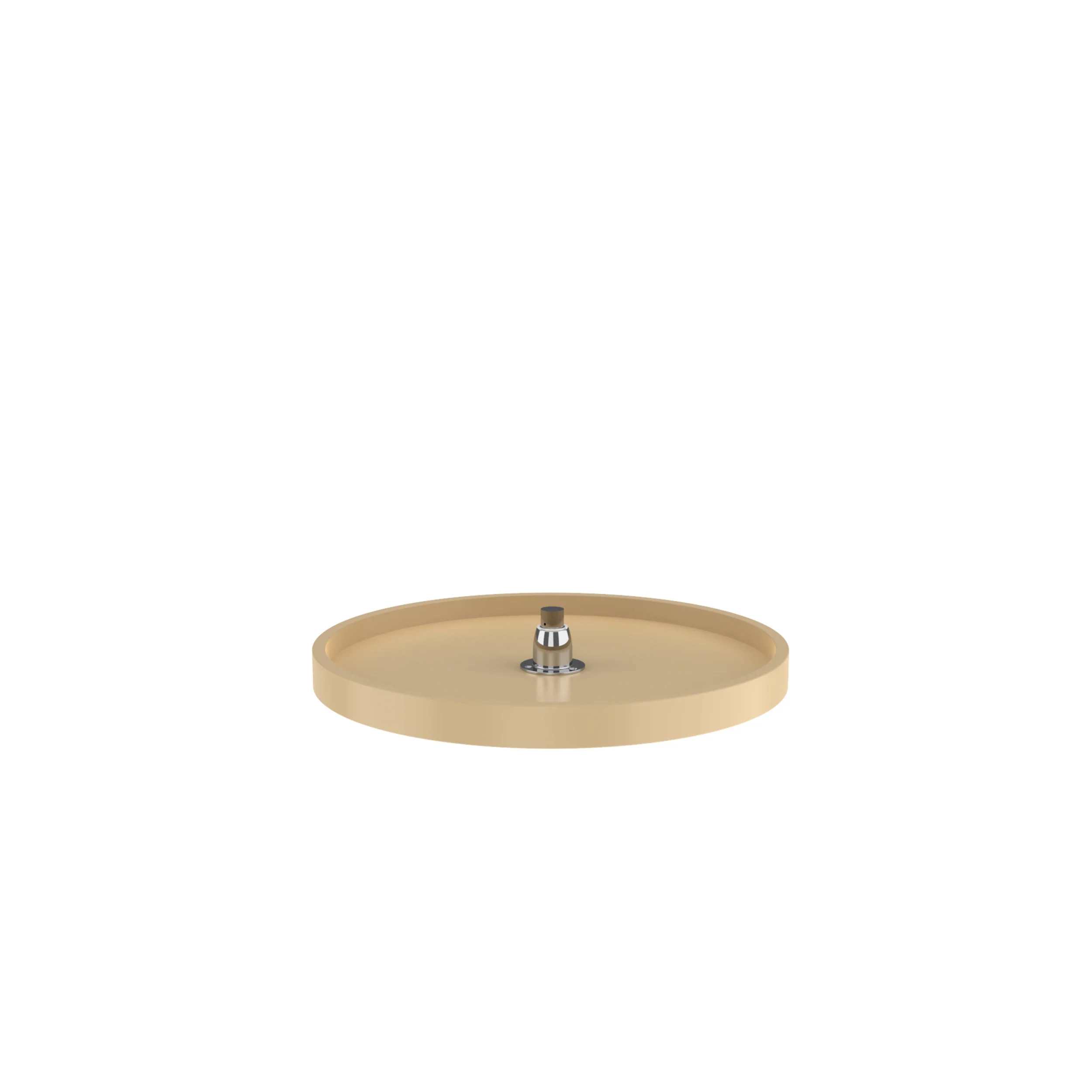 20 in Almond Polymer Full Circle Lazy Susan w/bottom mount Almond 20 in (508 mm) W x 20 in (508 mm) D x 2.5 in (64 mm) H - Image 4