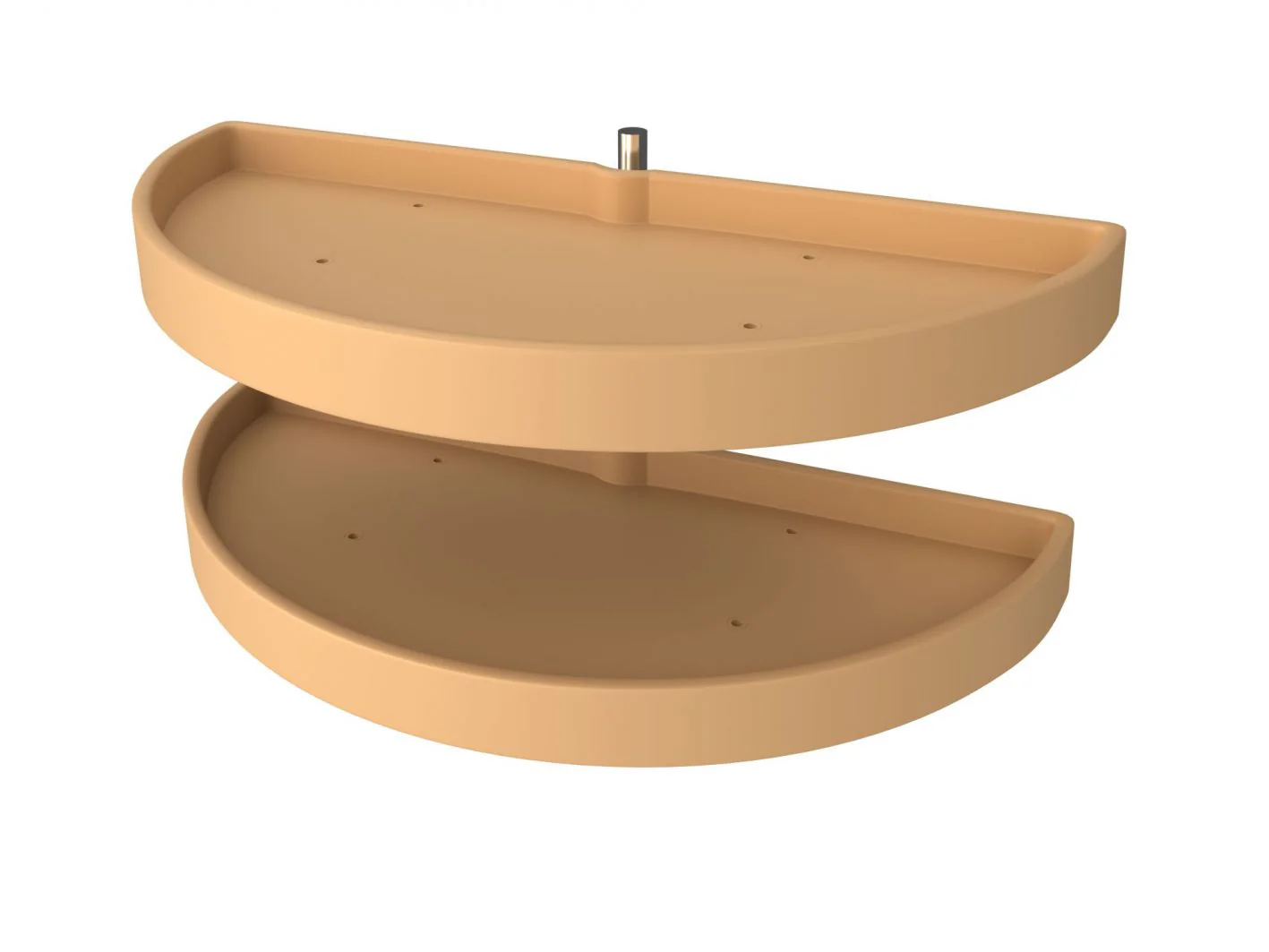 33 in Polymer Two-Tier Half Moon Susans Almond 33 in (838 mm) W x 16.5 in (419 mm) D x 15.88 in (403 mm) H - Image 8