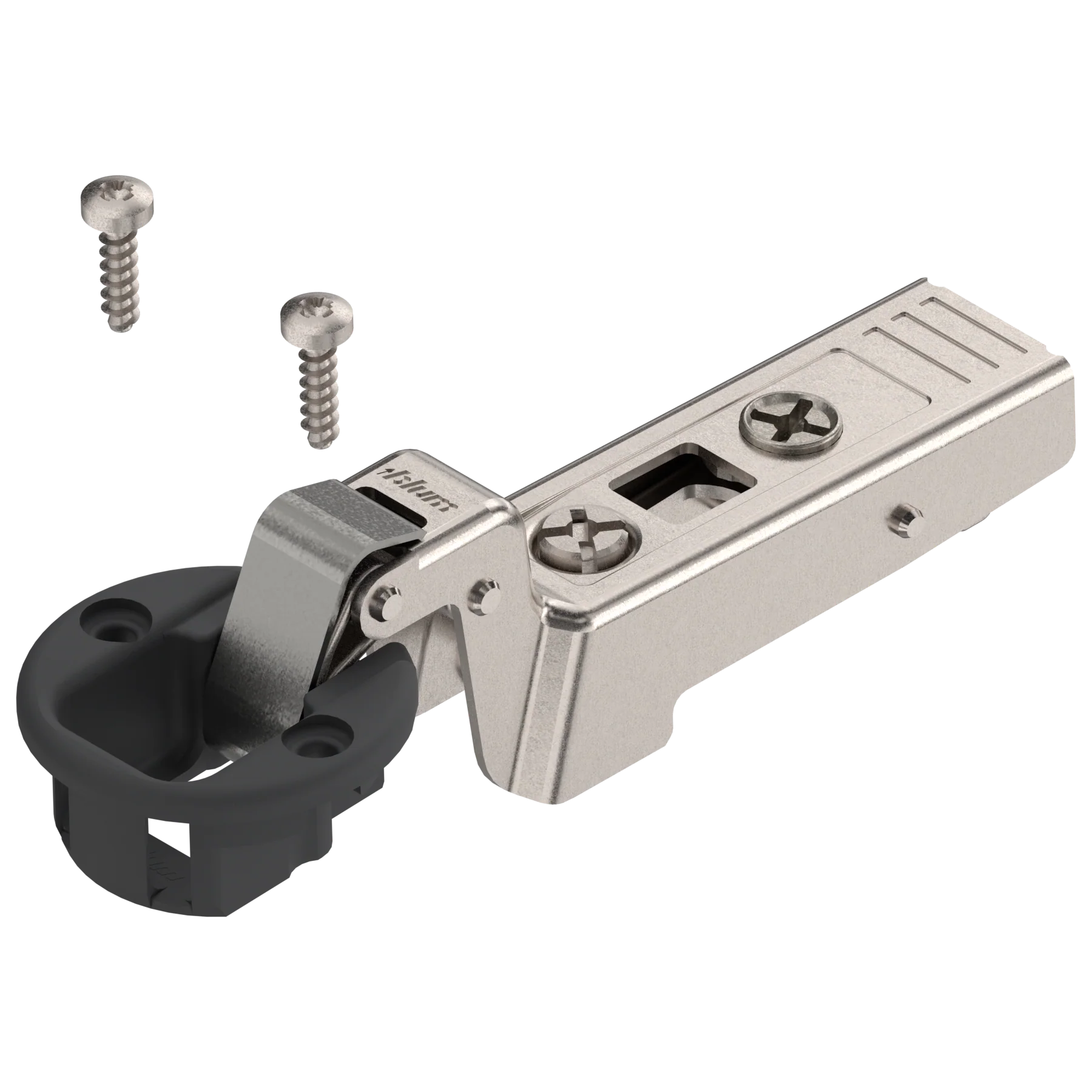 Blum CLIP top hinges - special applications 95° Glass door hinges - self closing Inset Black/Nickel