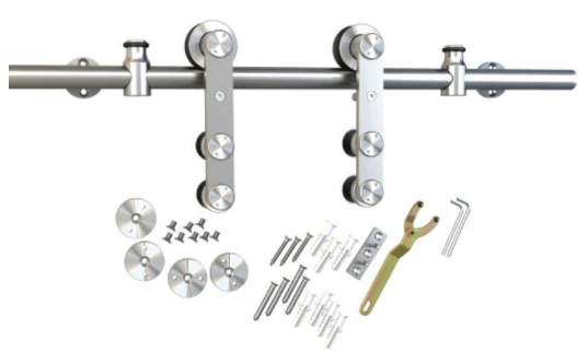 BARNDOORKIT RND RAIL SURF MT 6.5FT SS - Image 2