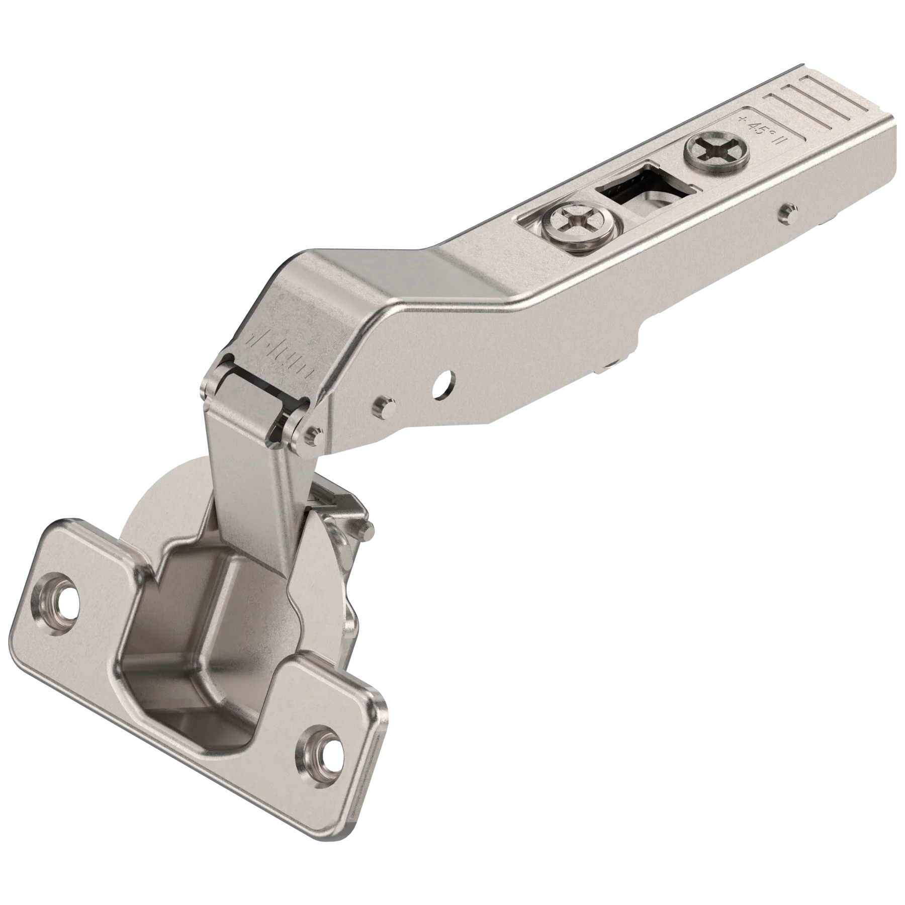 Blum CLIP top hinges - special applications Diagonal 45° hinges (110° opening) Full overlay Nickel