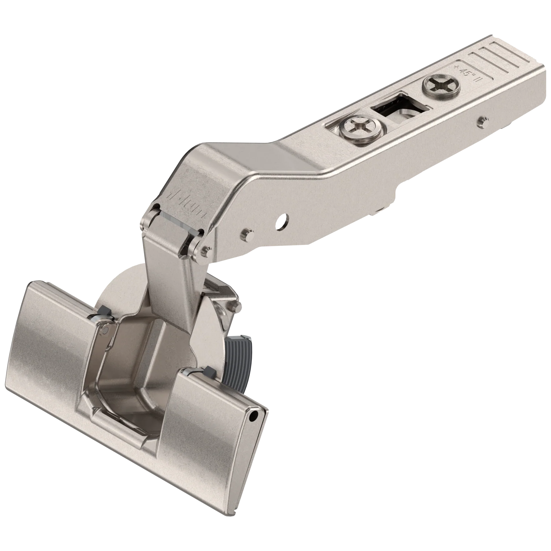 Blum CLIP top hinges - special applications Diagonal 45° hinges (110° opening) Full overlay Nickel