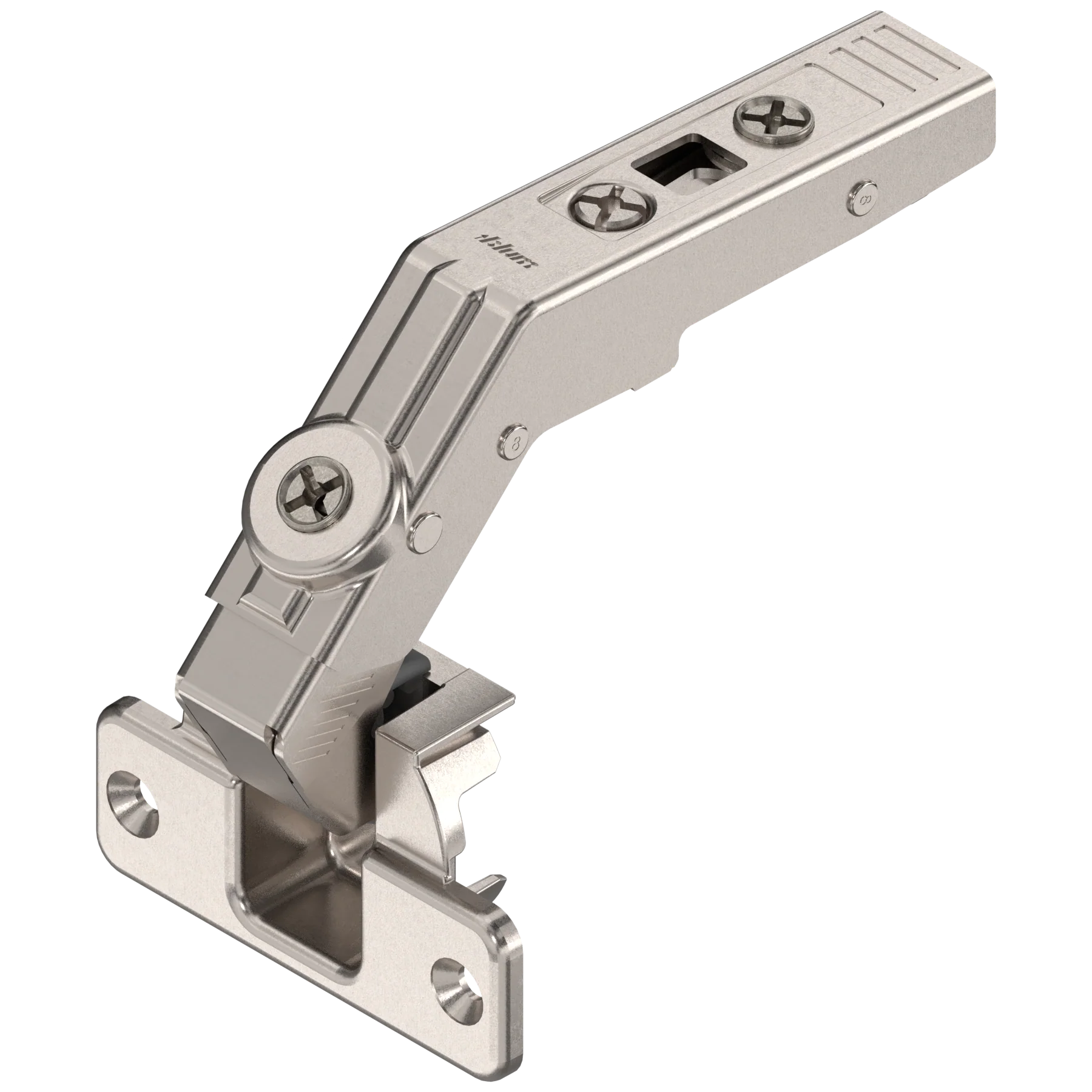 Blum CLIP top 60° full overlay bi-fold hinge Screw-on Nickel