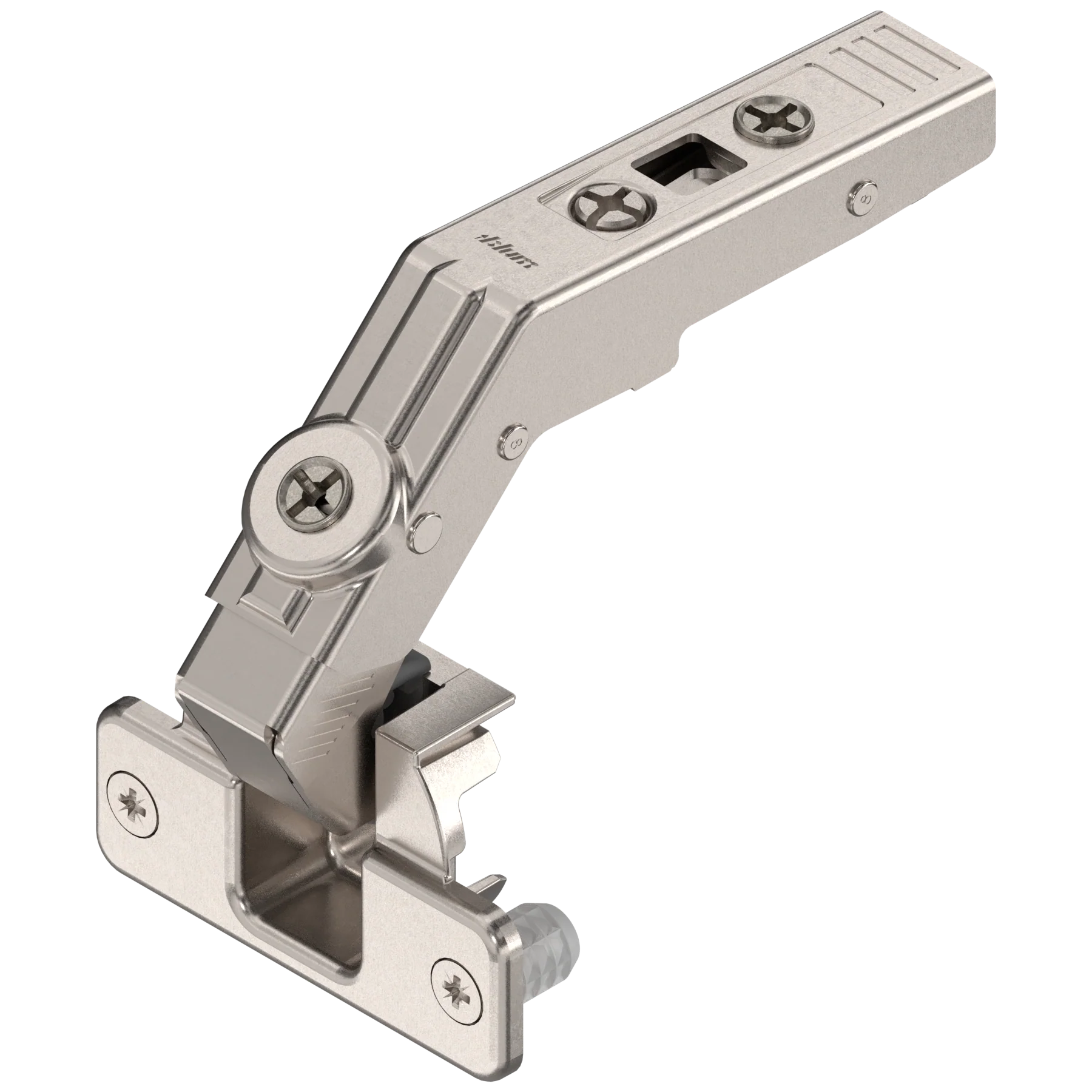 Blum CLIP top 60° full overlay bi-fold hinge Inserta Nickel