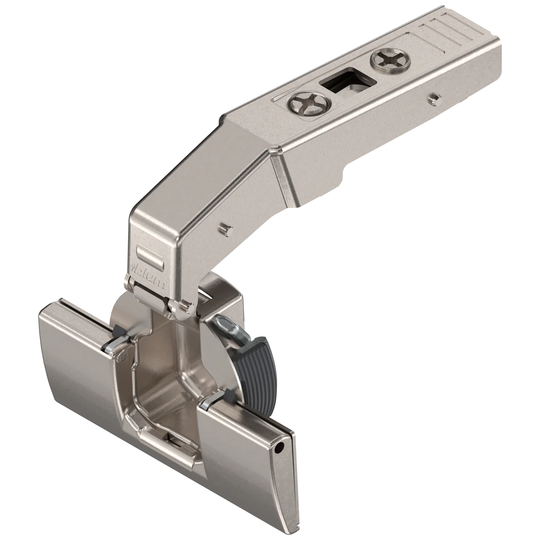 Blum CLIP top blind corner hinge 95°, inset application, hinge cup: INSERTA