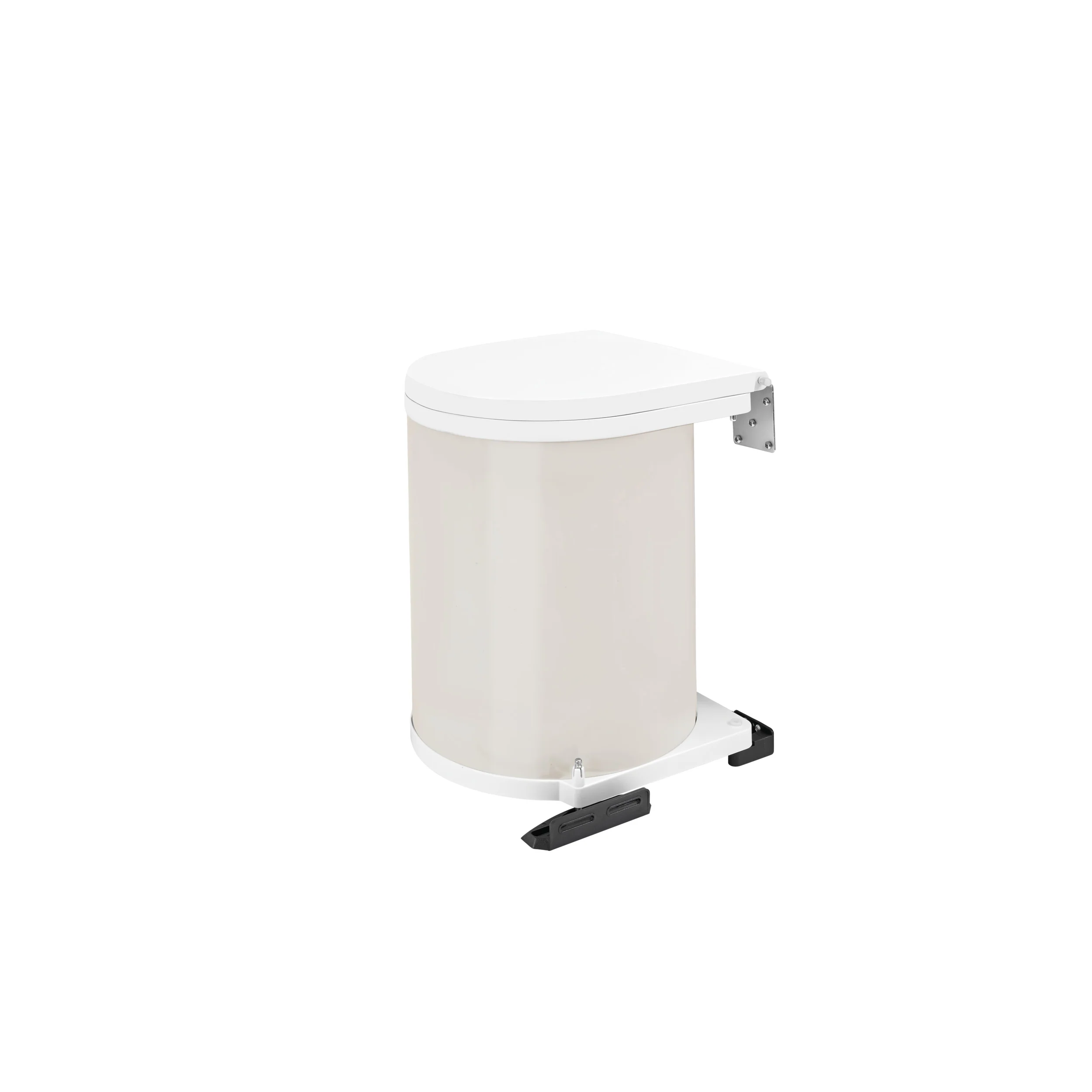 14 Liter Pivot Out Waste Container White 11 in (279 mm) W x 10.5 in (267 mm) D x 17.13 in (435 mm) H - Image 2