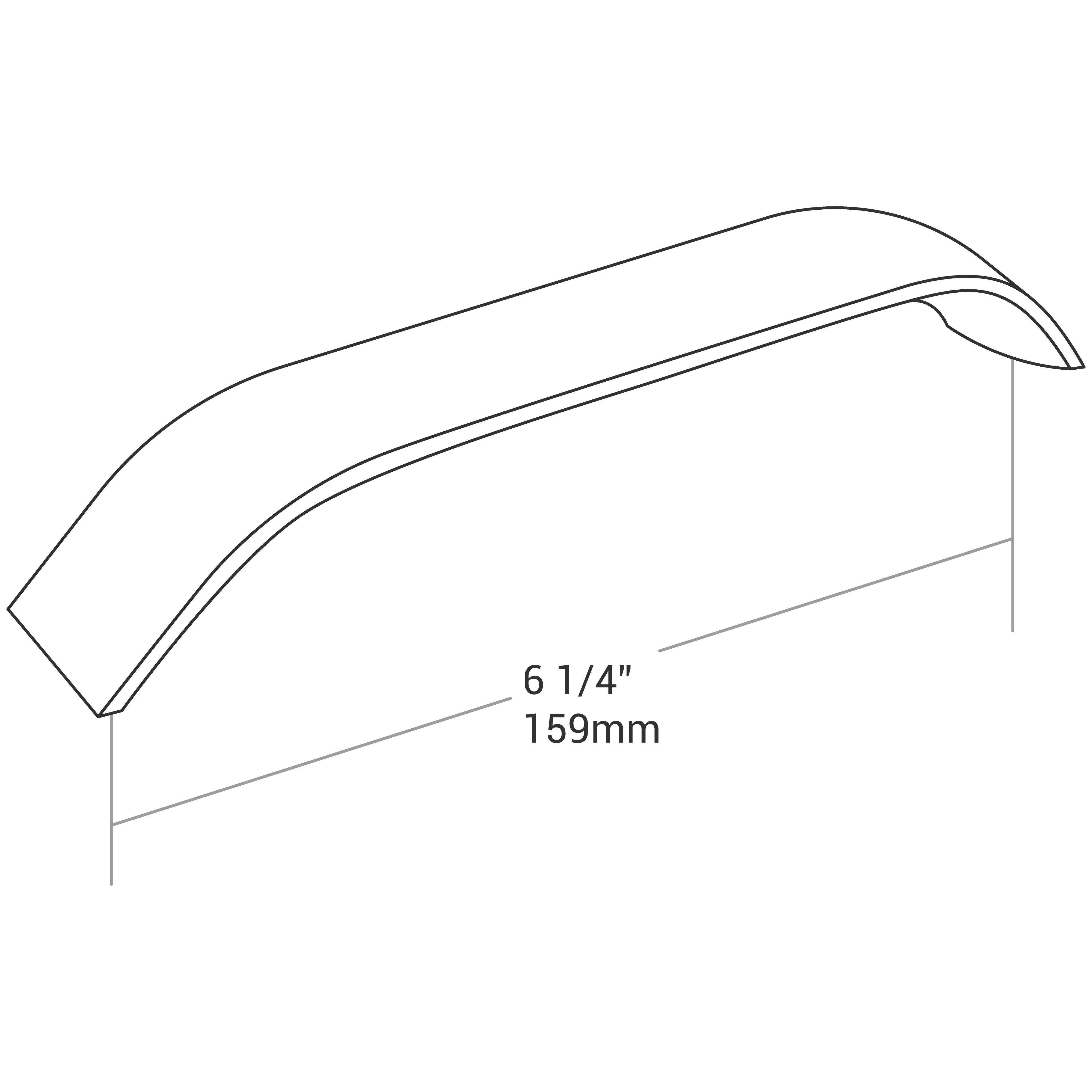 Handle Bar 855 Series Brush Nickel 6-1/4" - Image 3