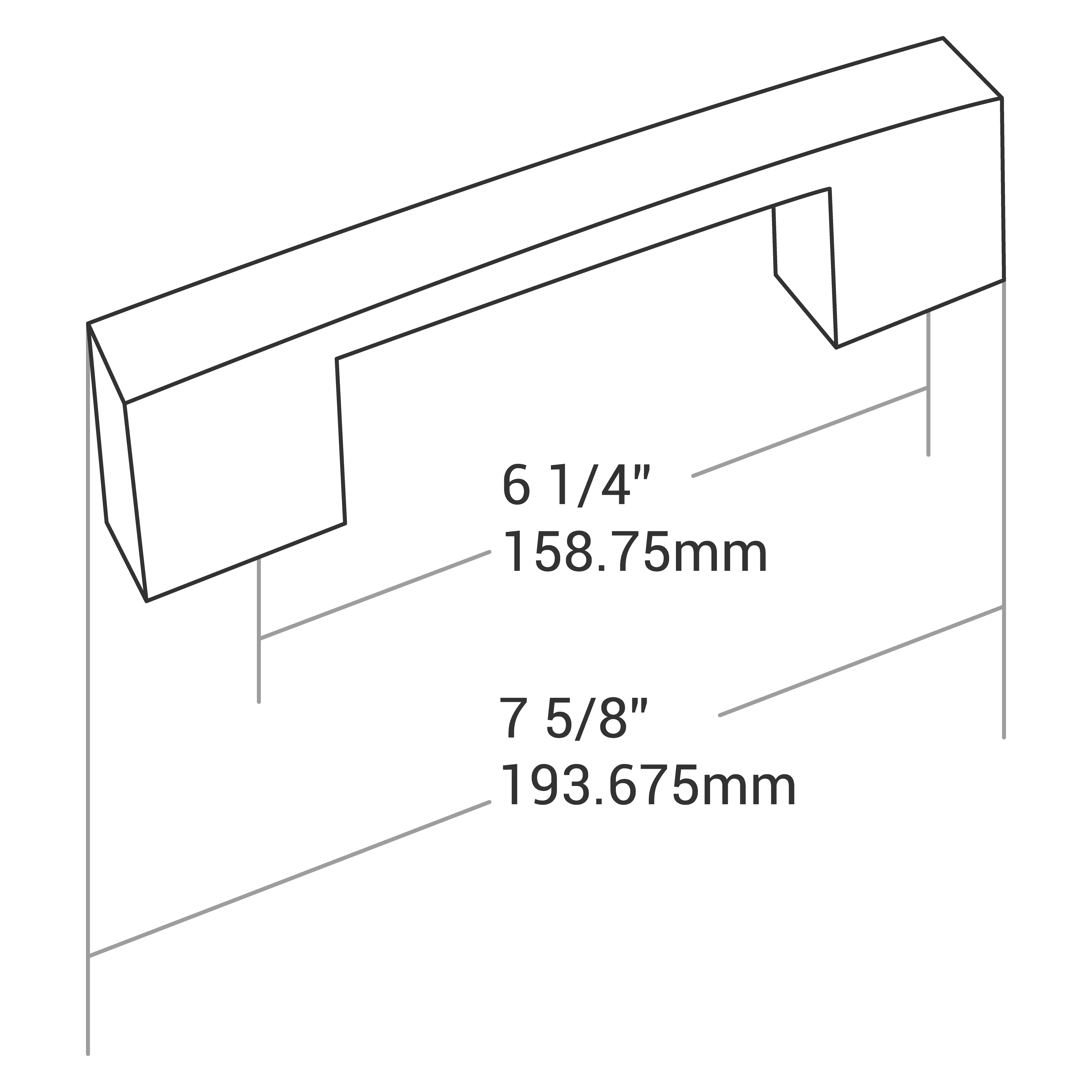 Handle 8655 Series C/C 6-1/4" O/A 7-5/8" - Image 2